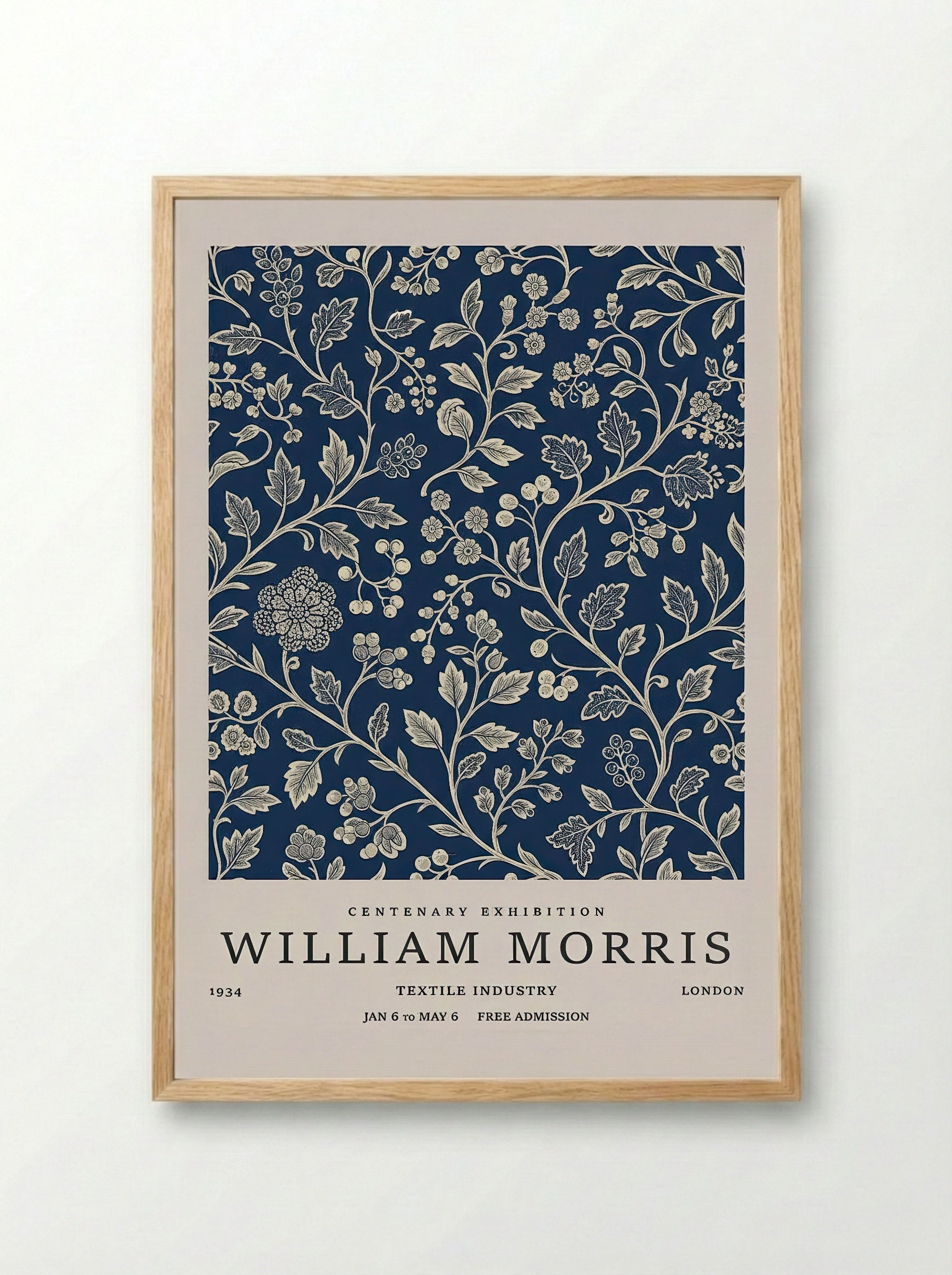 Botanical Vine Tapestry – William Morris Collection - Framed Print Wood