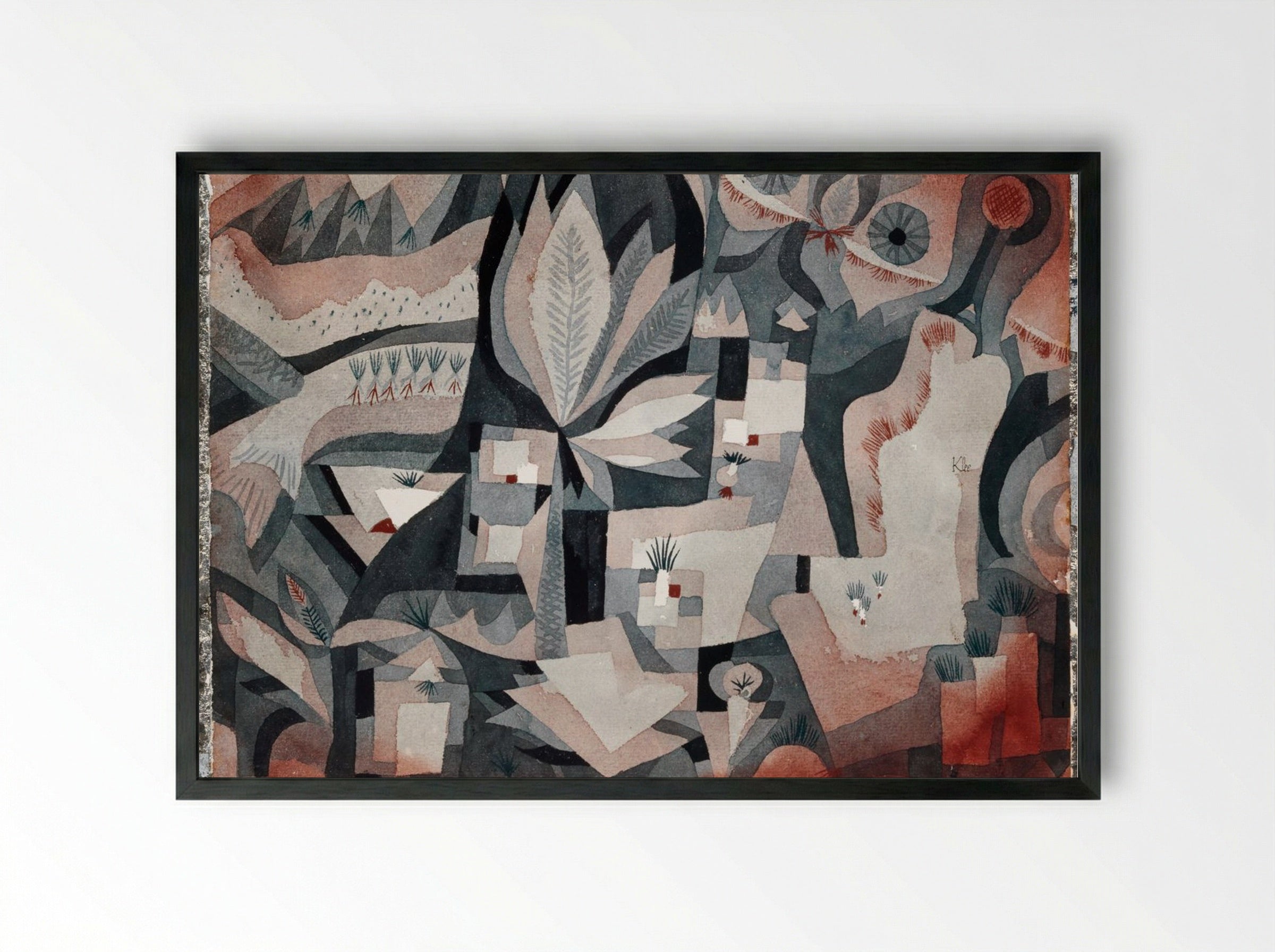 Dry Cooler Garden - Paul Klee - Framed Print Black