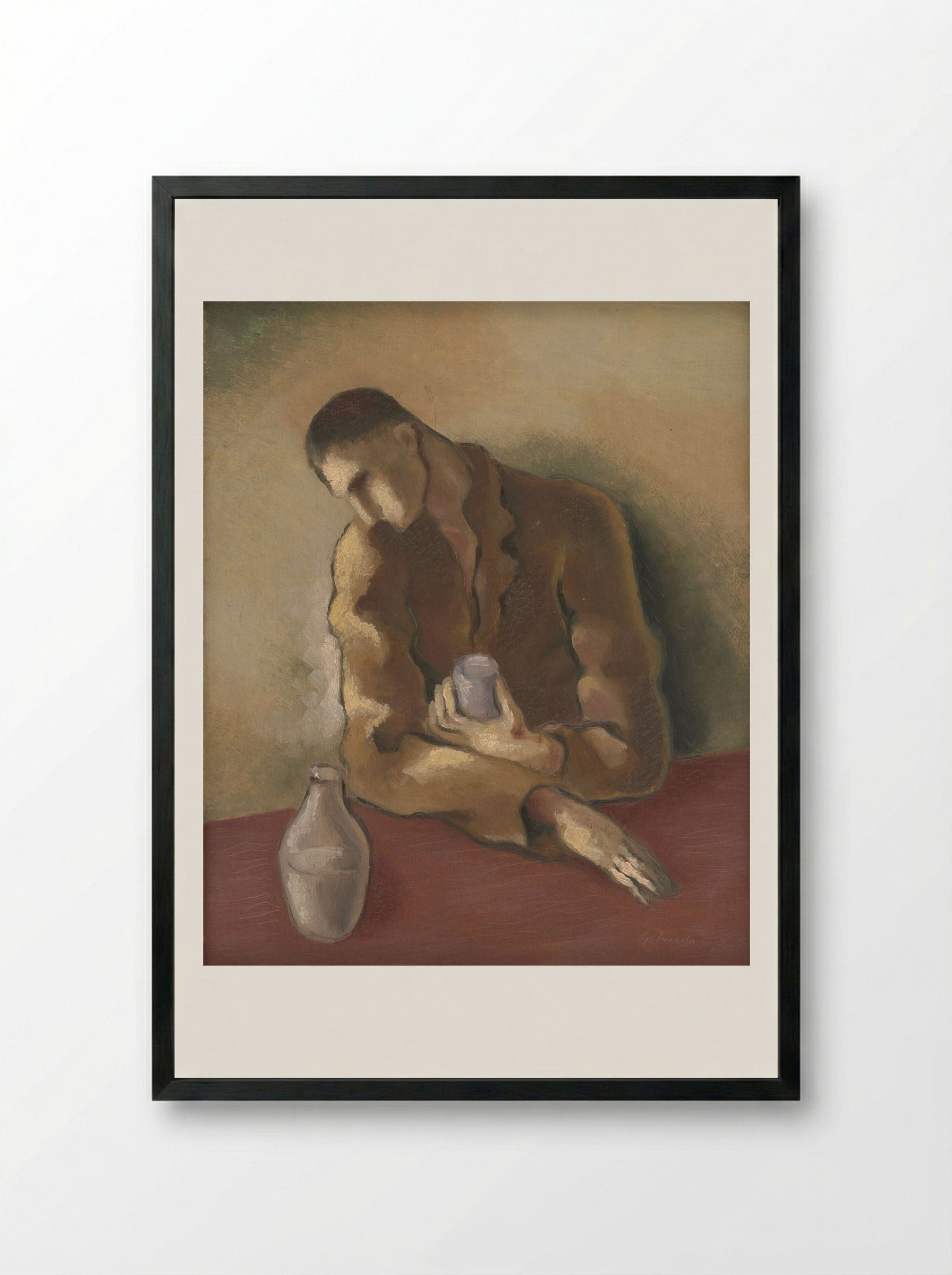 Drunkard - Mikuláš Galanda - Framed Print Black
