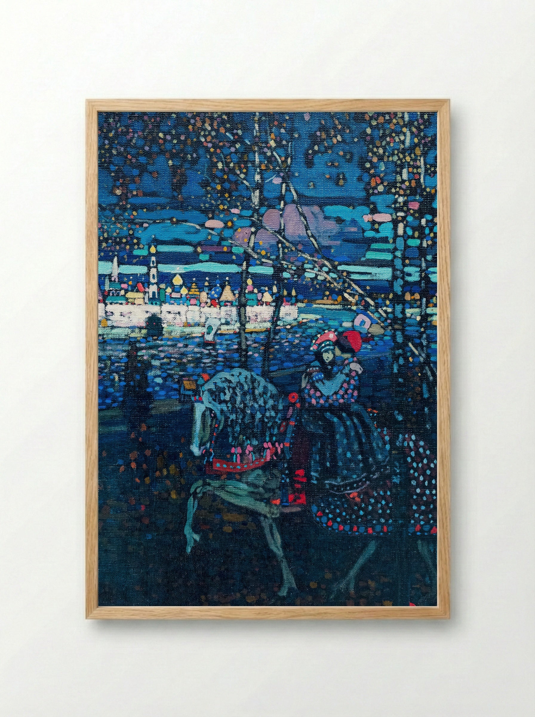 Riding Couple - Wassily Kandinsky - Framed Print Wood