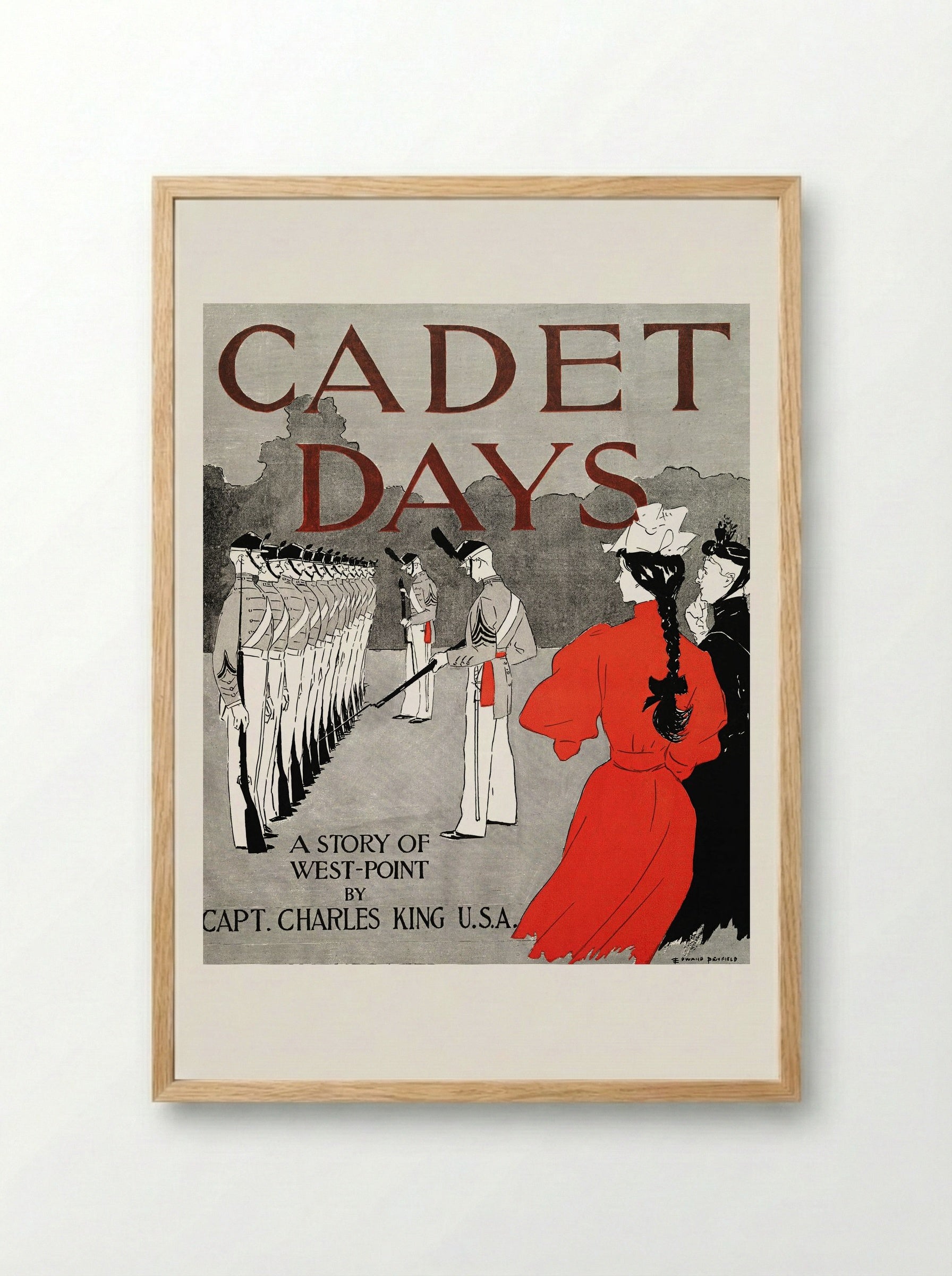 Cadet Days - Edward Penfield - Framed Print Wood