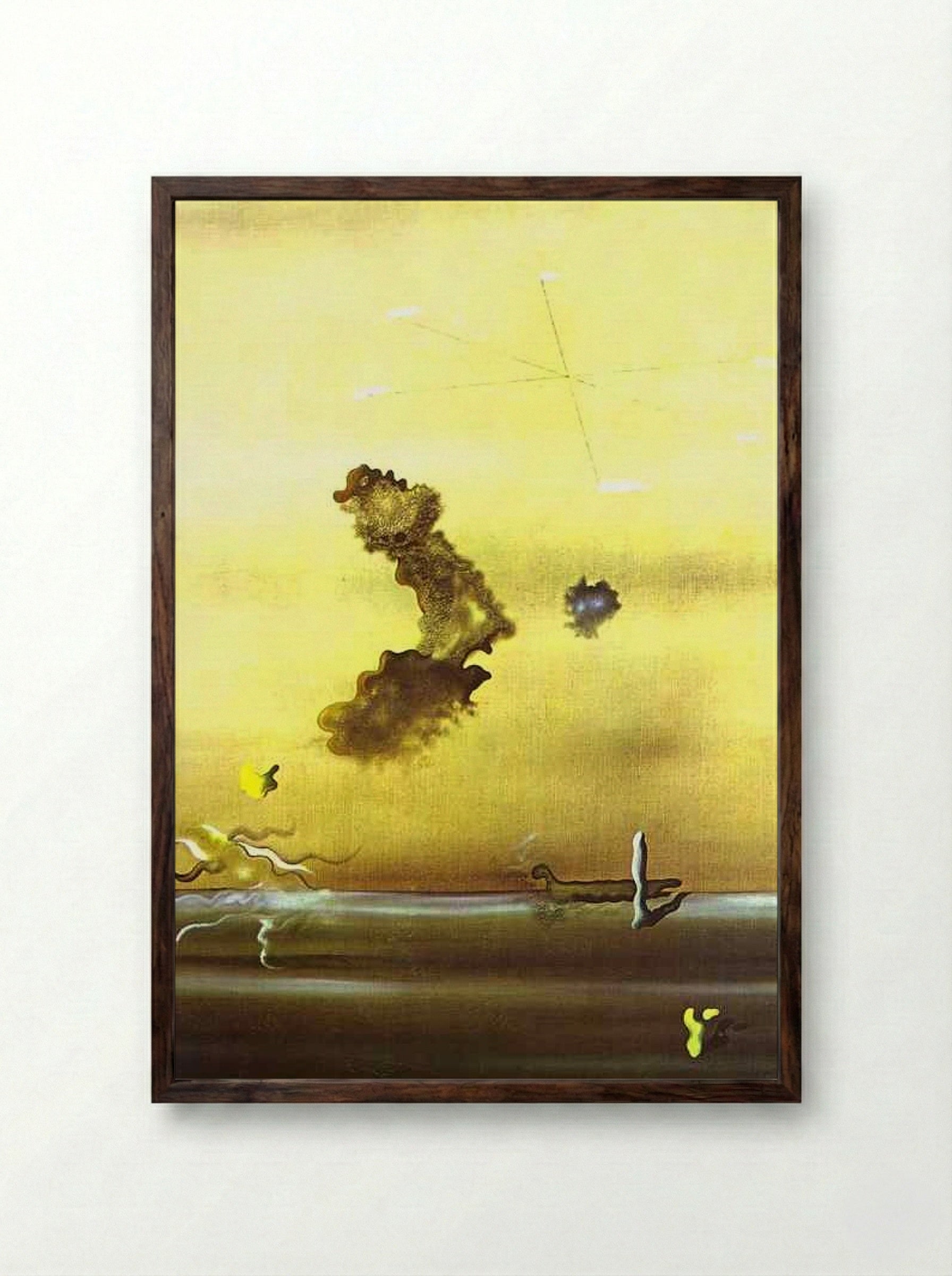 Outside - Salvador Dalí - Framed Print Dark Wood