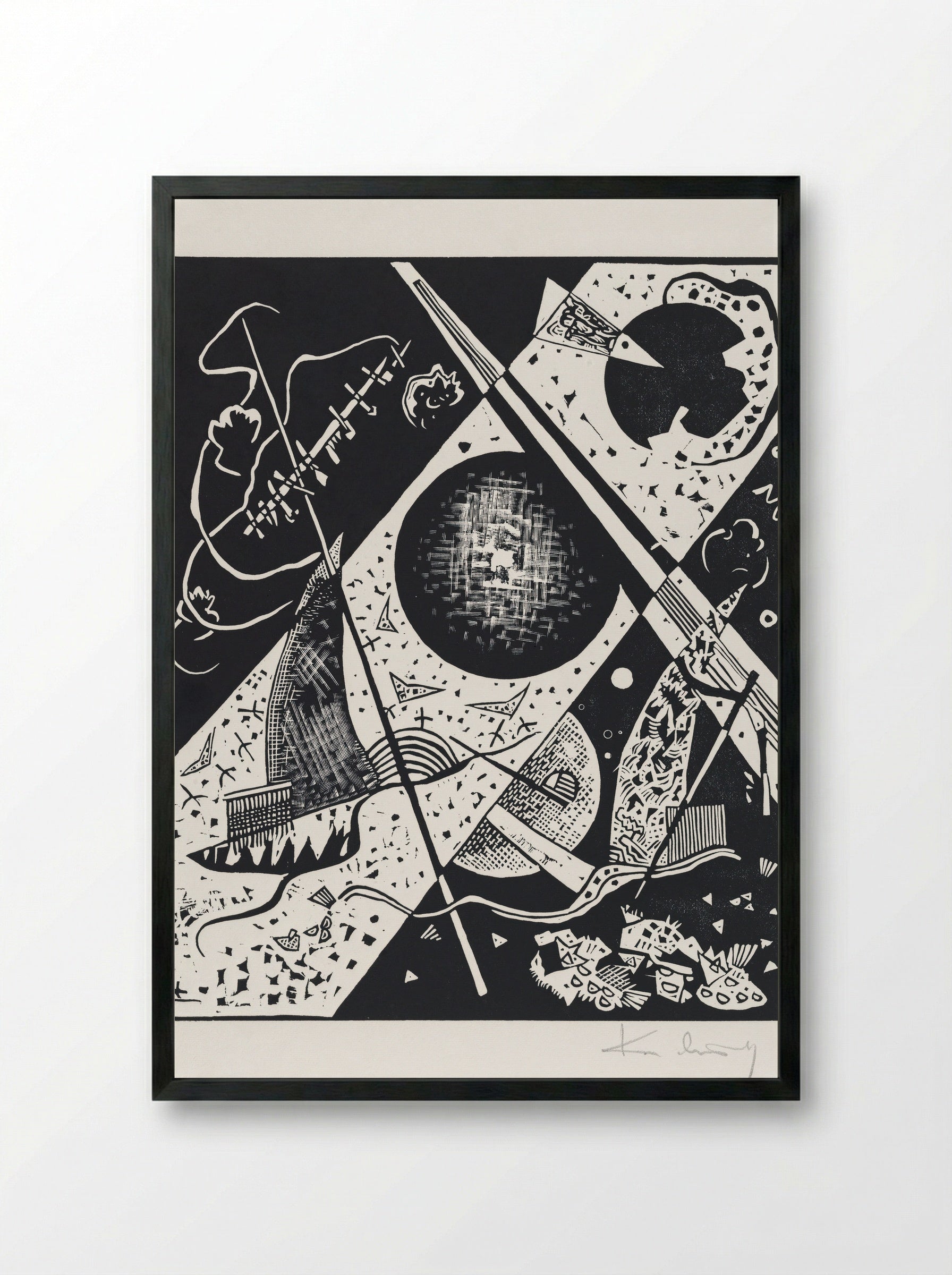 Kleine Welten VI (Small Worlds VI) - Wassily Kandinsky - Framed Print Black