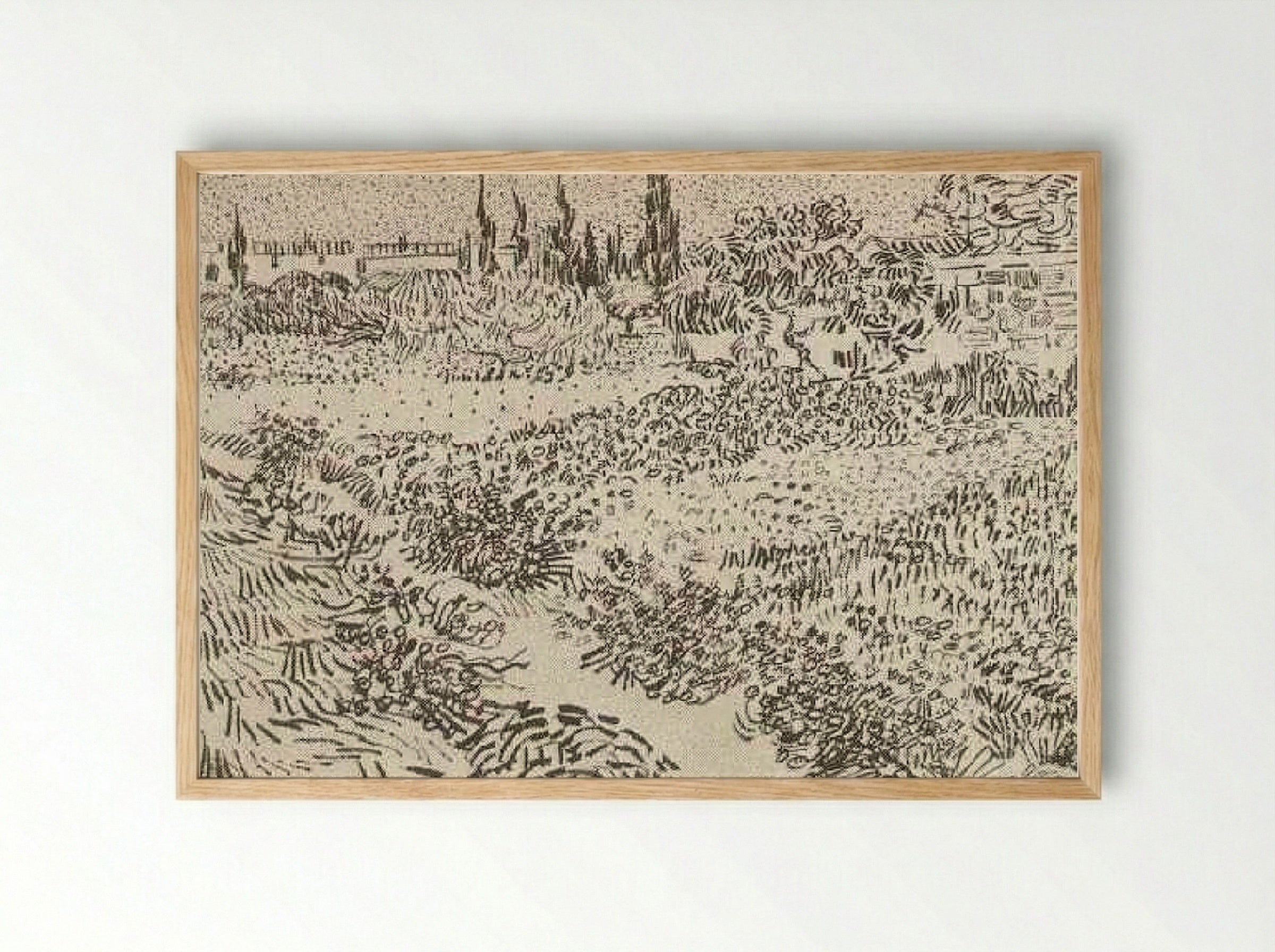 Garden with Flowers - Vincent van Gogh - Framed Print Wood
