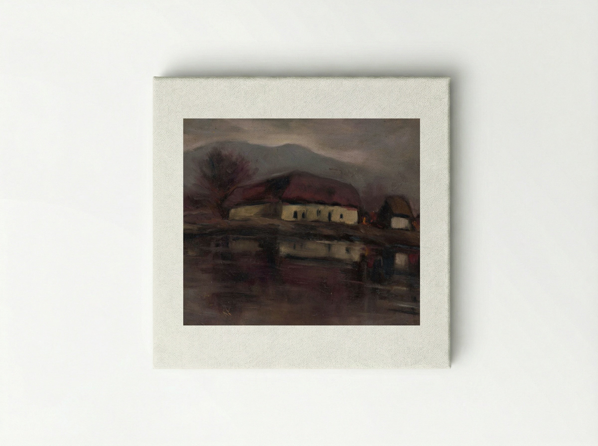 Sketch of a Landscape with a Lake - Zolo Palugyay - Canvas