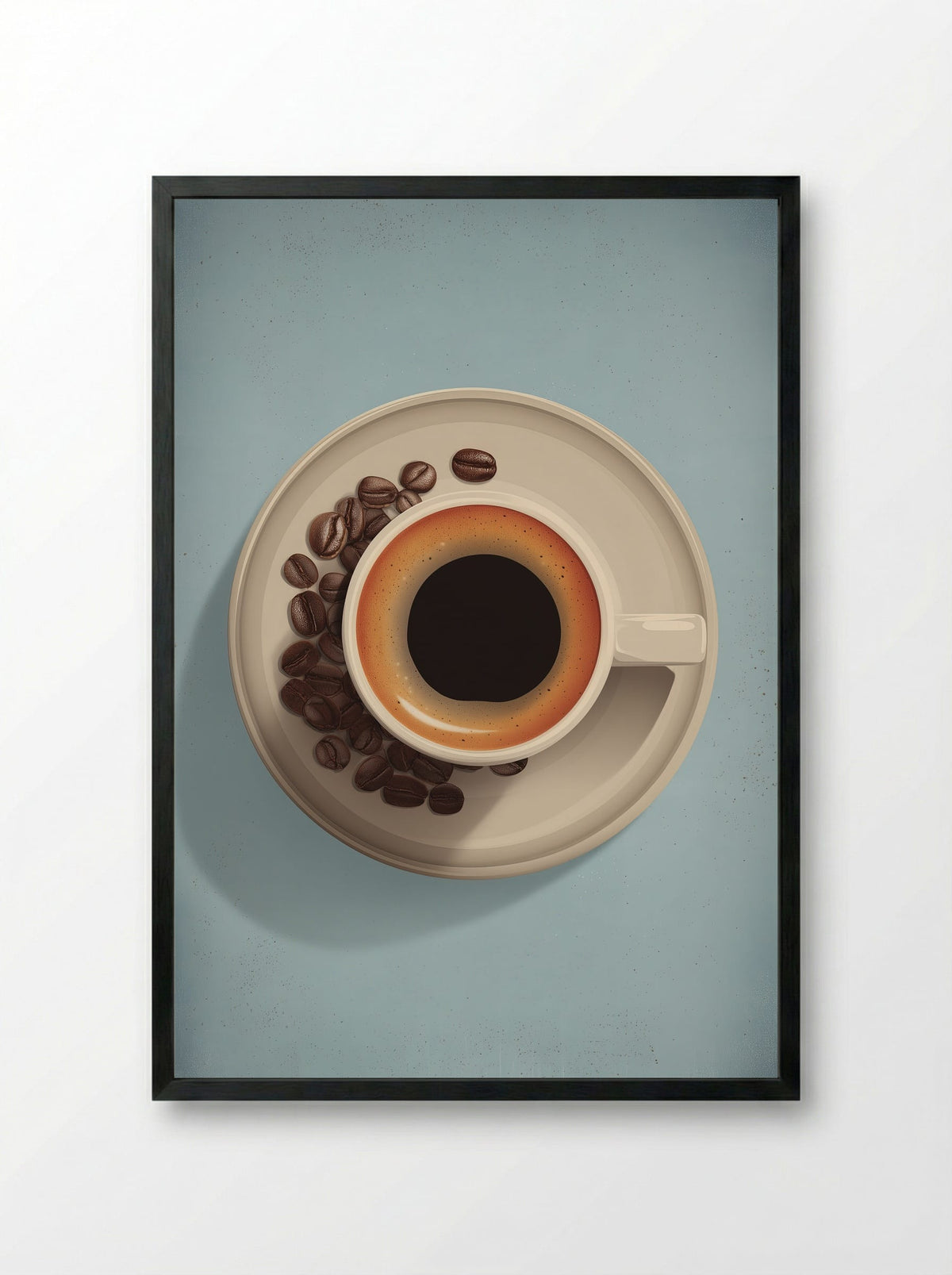 Espresso Core - Framed Print Black