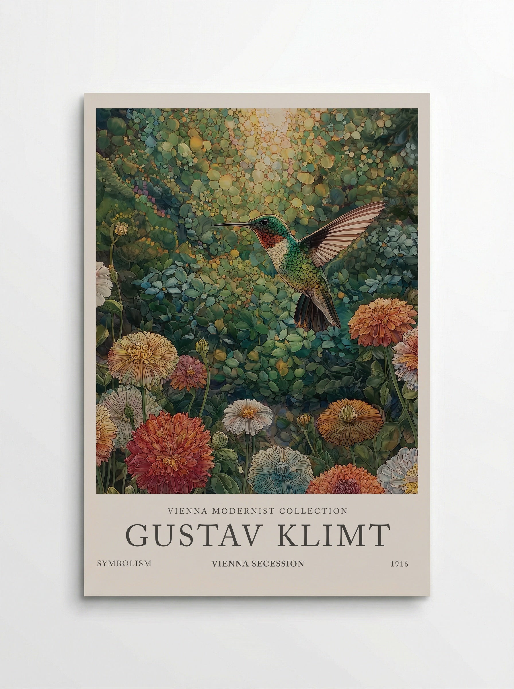 Hummingbird Garden - Gustav Klimt - Poster