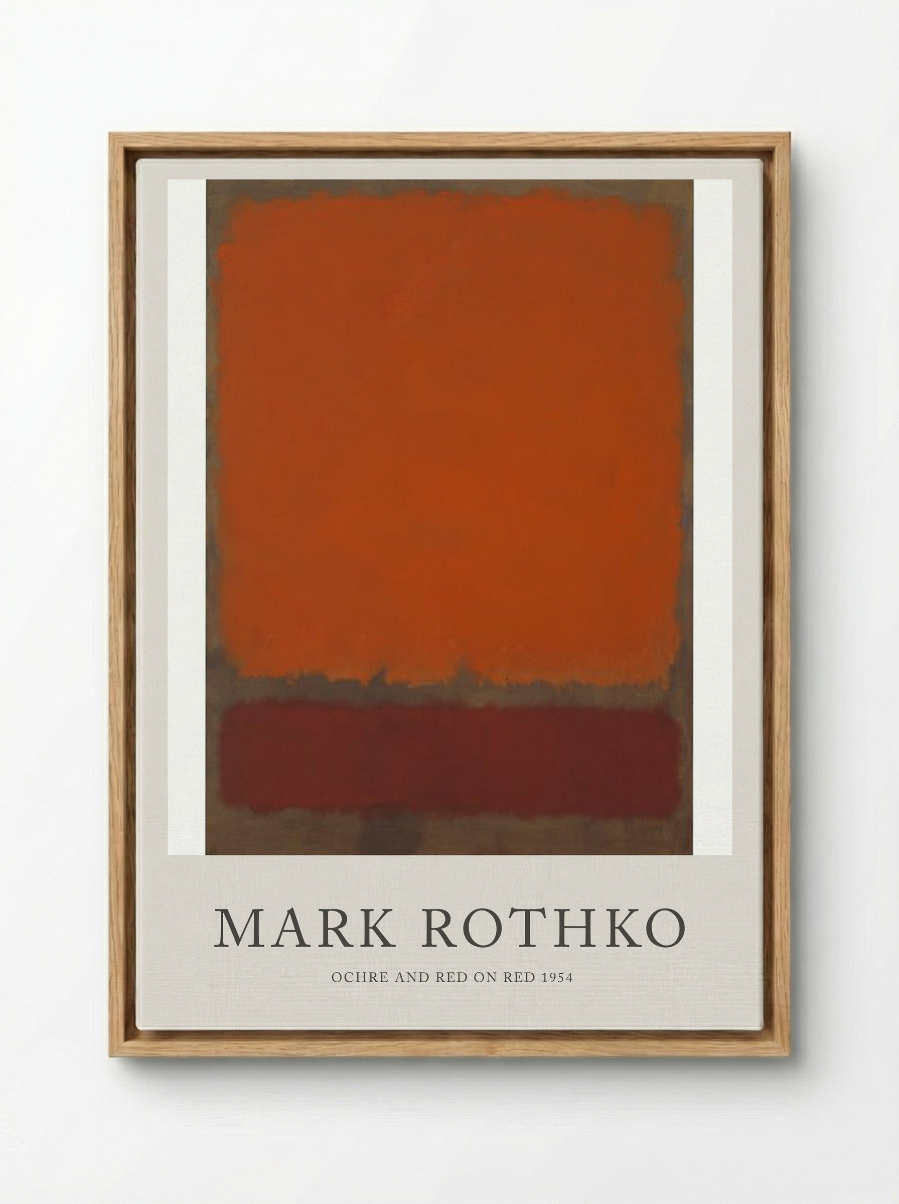 Ochre and Red on Red - Mark Rothko - Framed Canvas Wood