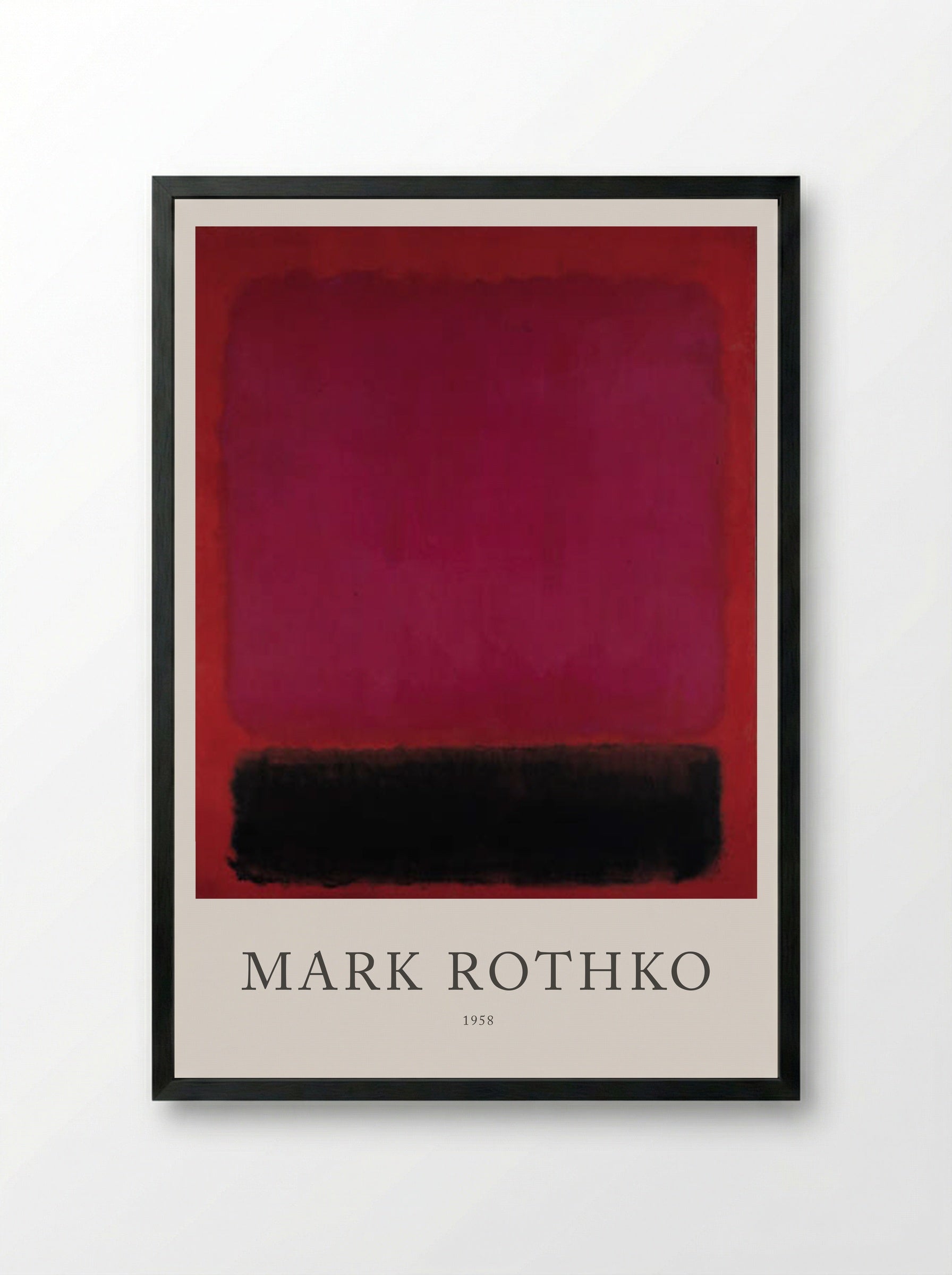Untitled (Magenta, Red, and Black) - Mark Rothko - Framed Print Black