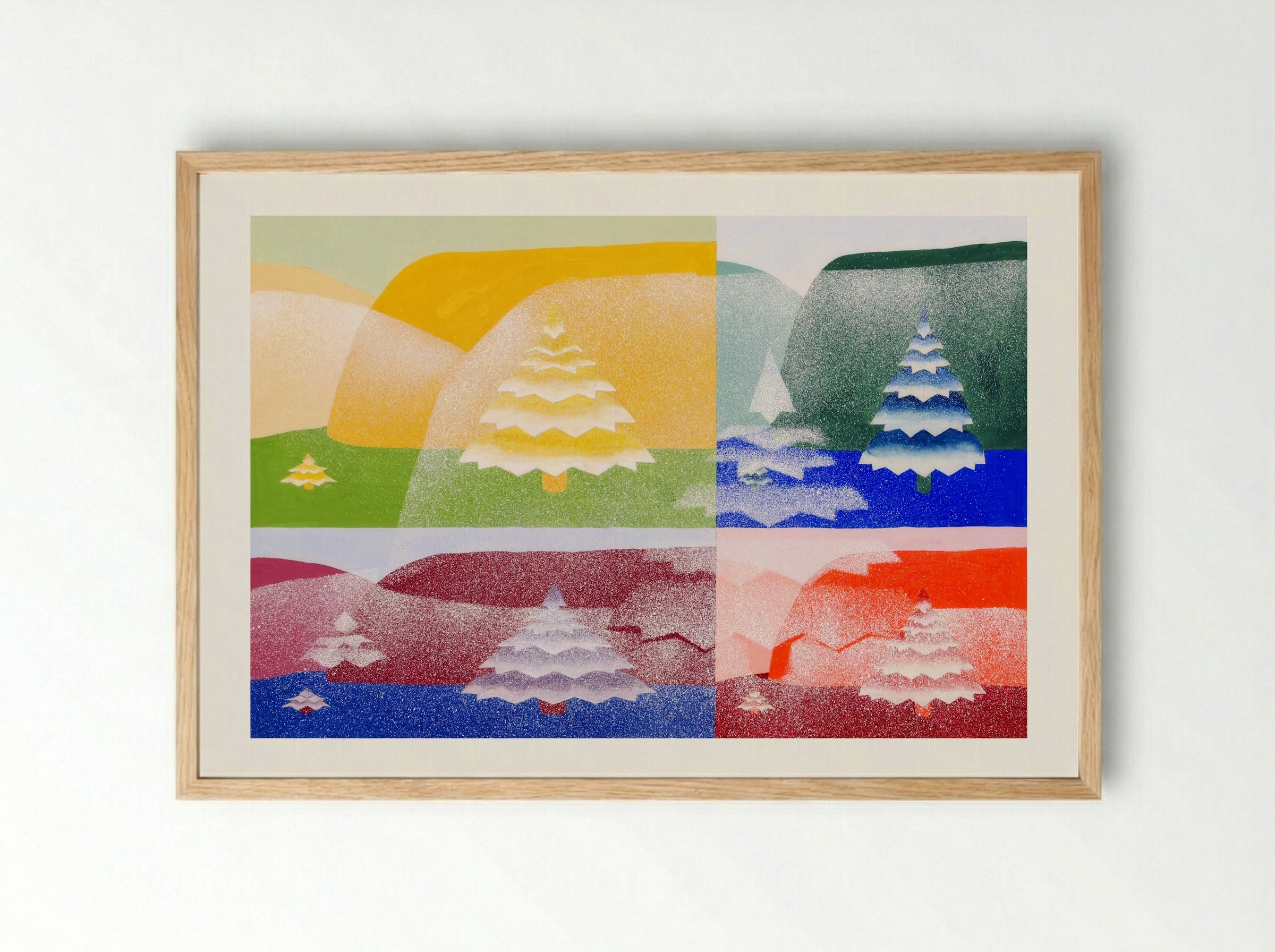 Trees, from 'The Mathematical Basis of the Arts' - Joseph Schillinger - Framed Print Wood