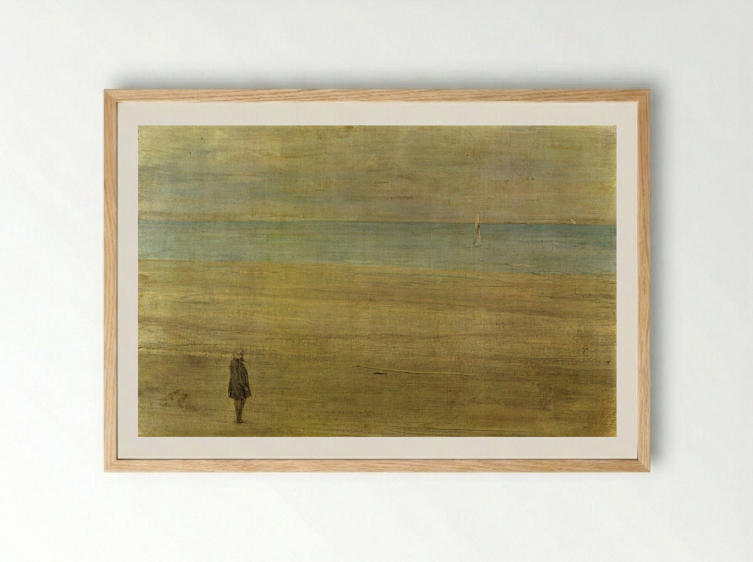 Harmony in Blue and Silver, Trouville - James McNeill Whistler - Framed Print Wood