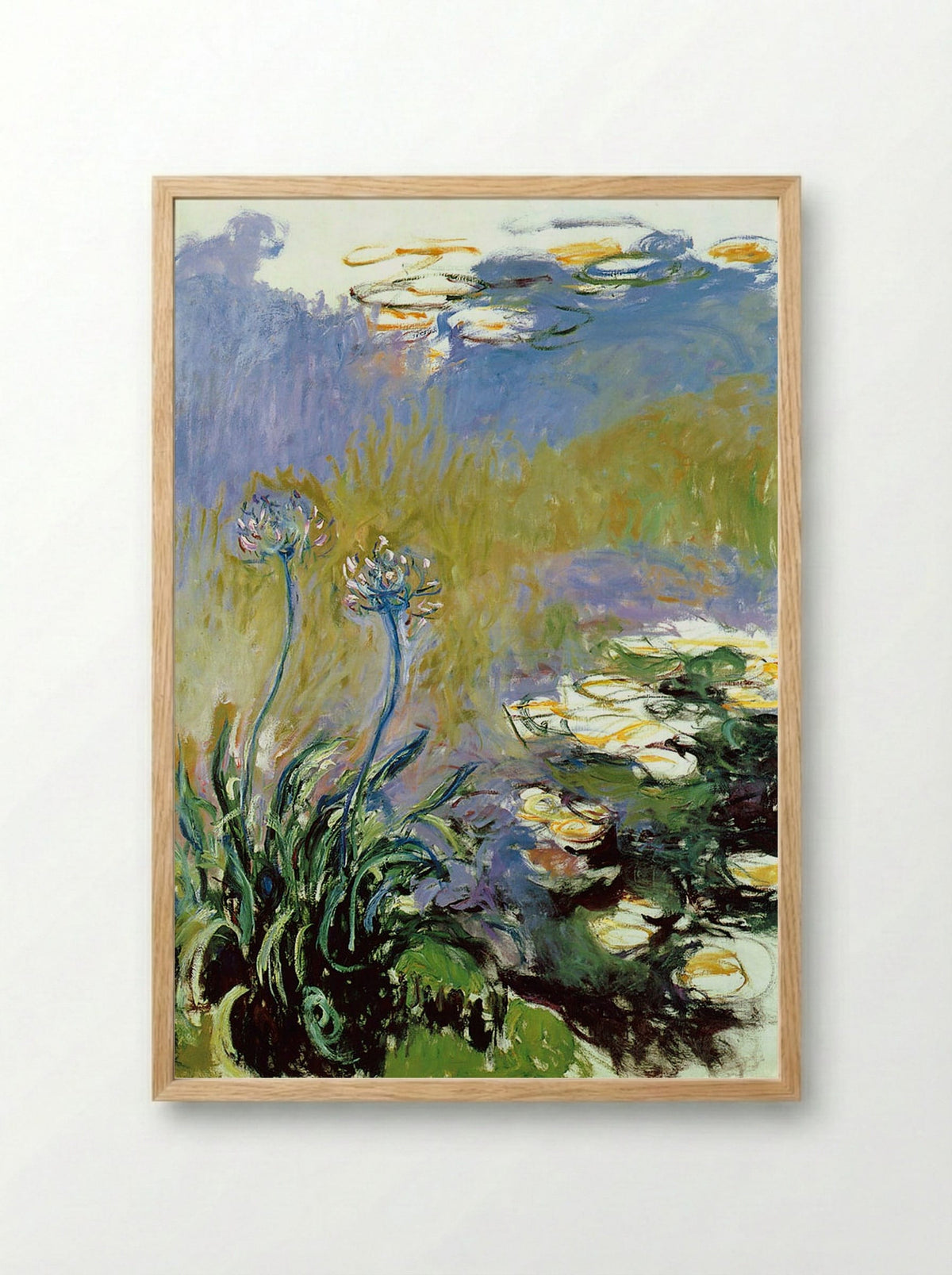 Agapanthus - Claude Monet - Framed Print Wood
