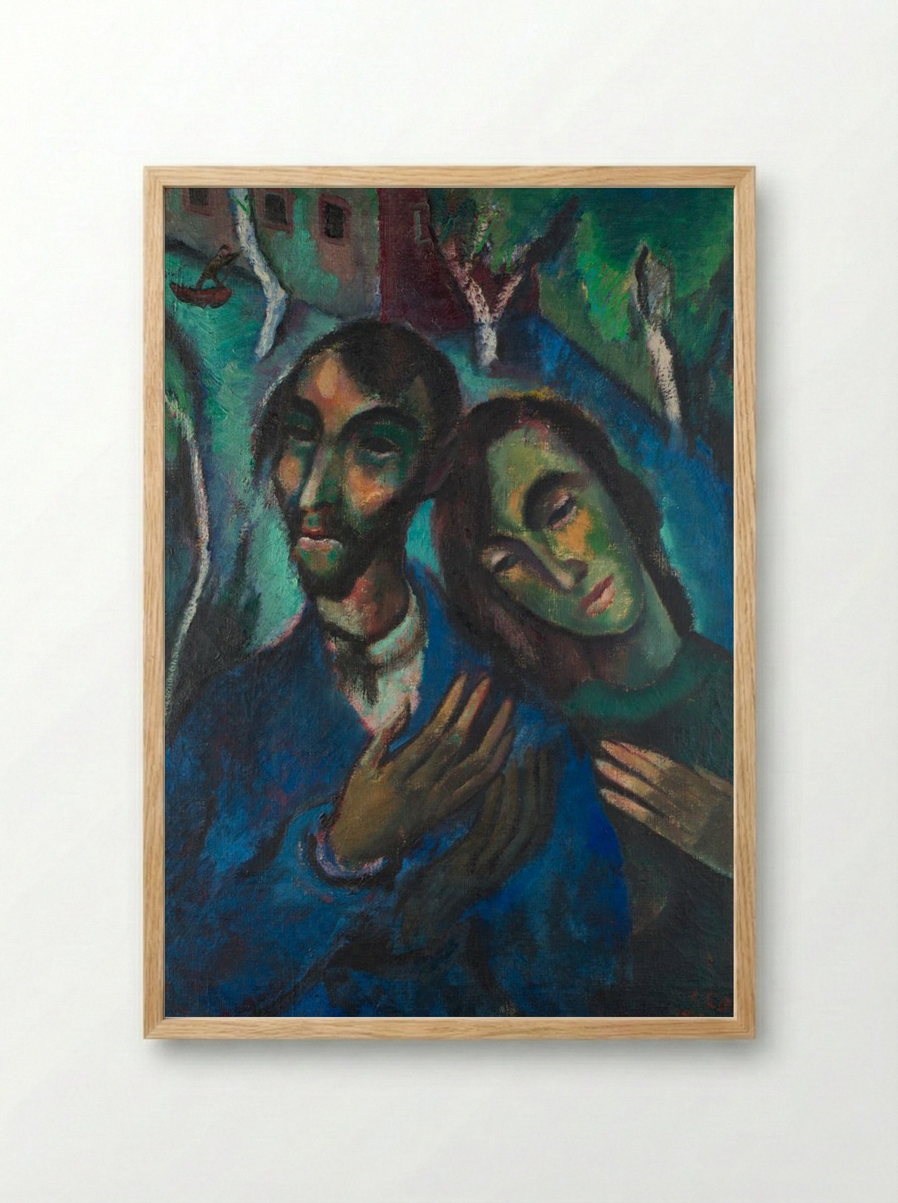The Lovers - Marc Chagall - Framed Print Wood