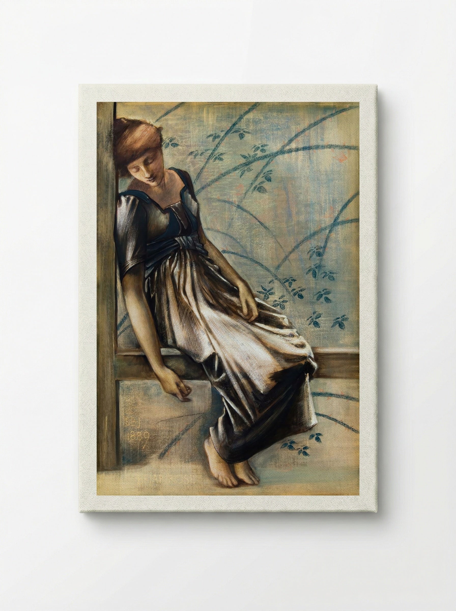 Study for 'The Garden Court' (The Briar Rose Series) - Sir Edward Burne-Jones - Canvas