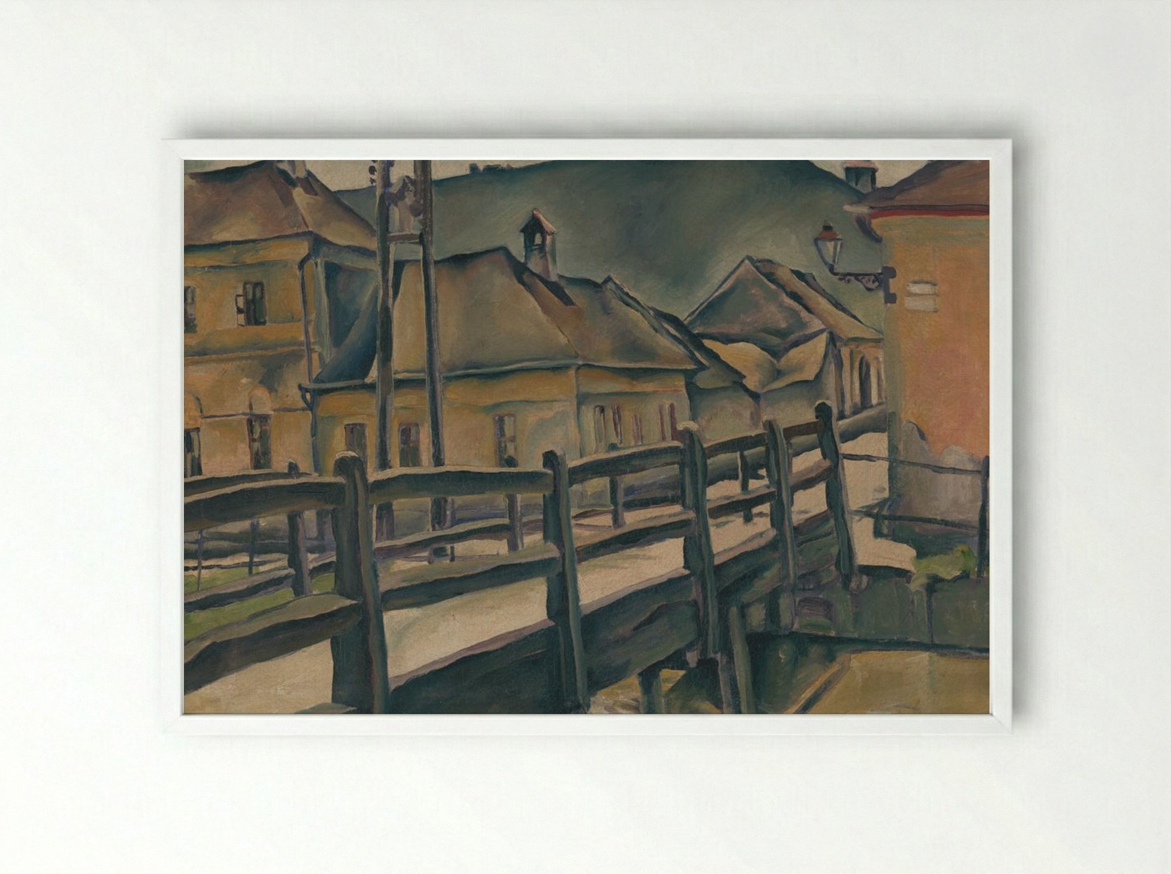 Garbiarska Street in Košice - Konštantín Bauer - Framed Print White