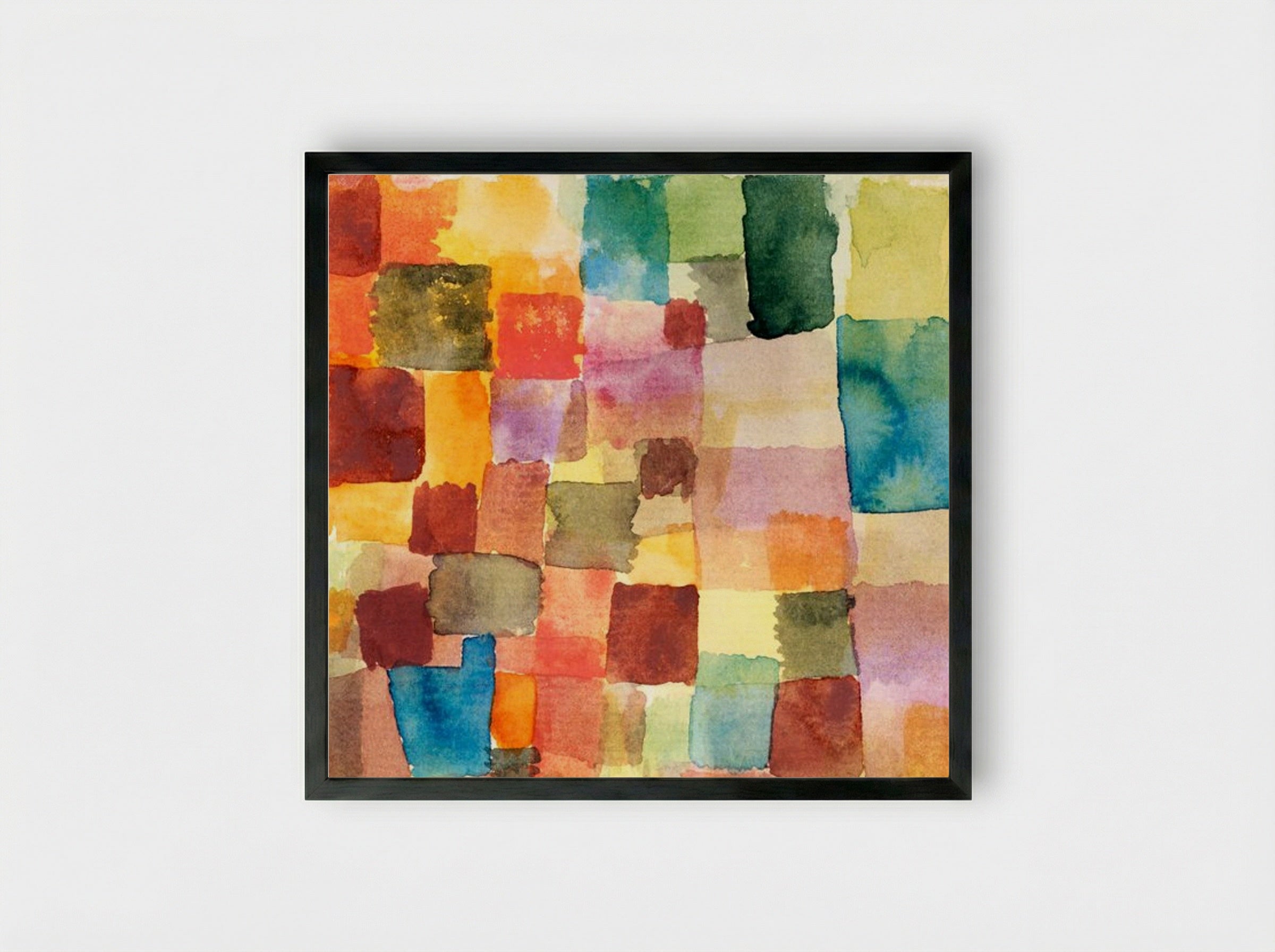 Untitled (Colour Grid) - Paul Klee - Framed Print Black