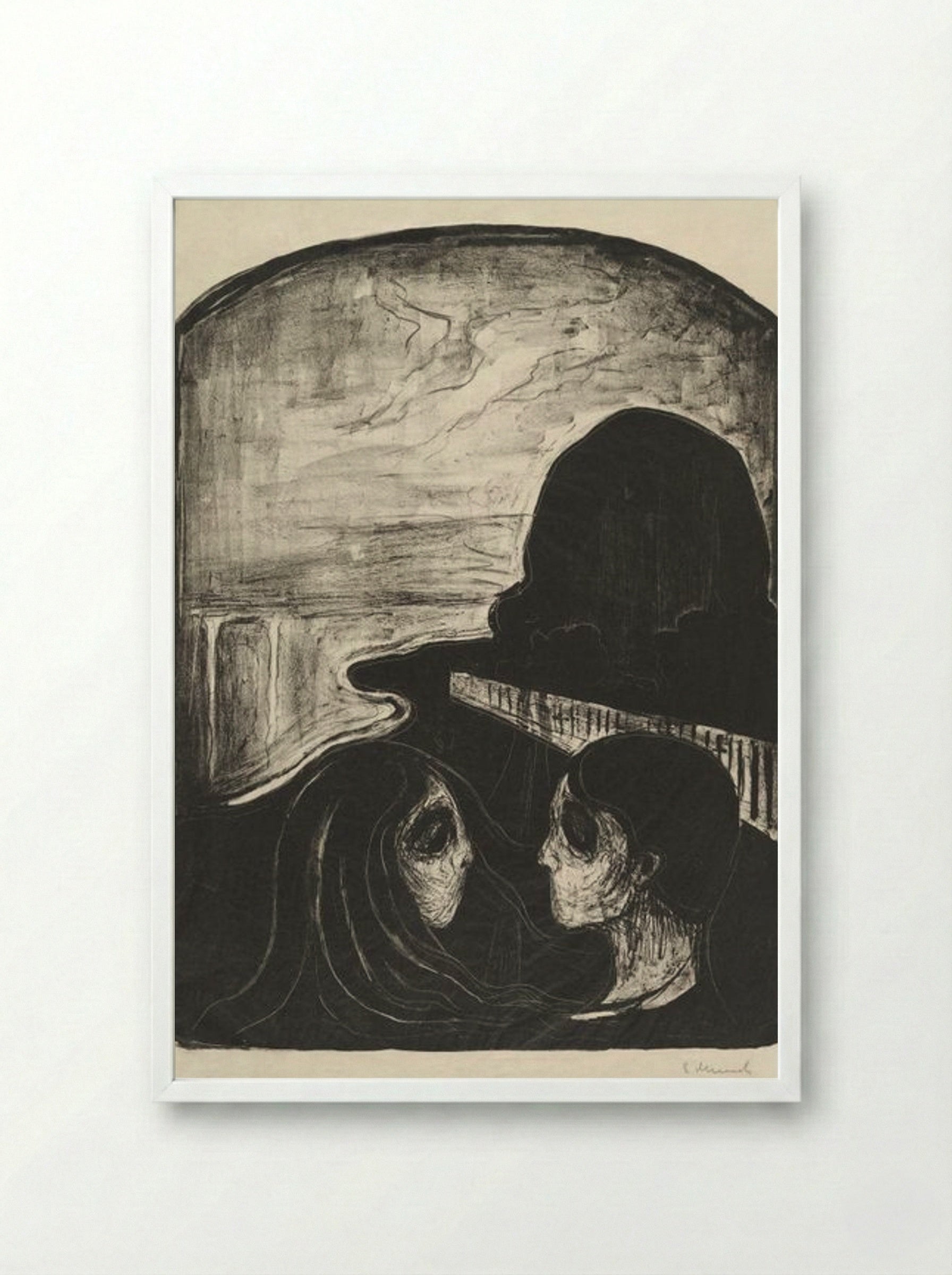 Attraction I - Edvard Munch - Framed Print White