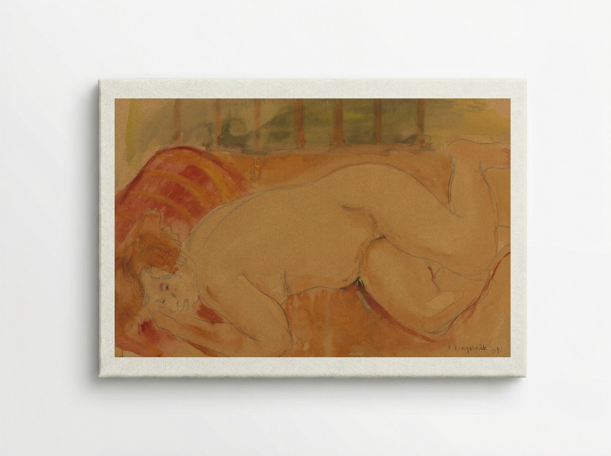 Reclining Nude - Cyprián Majerník - Canvas