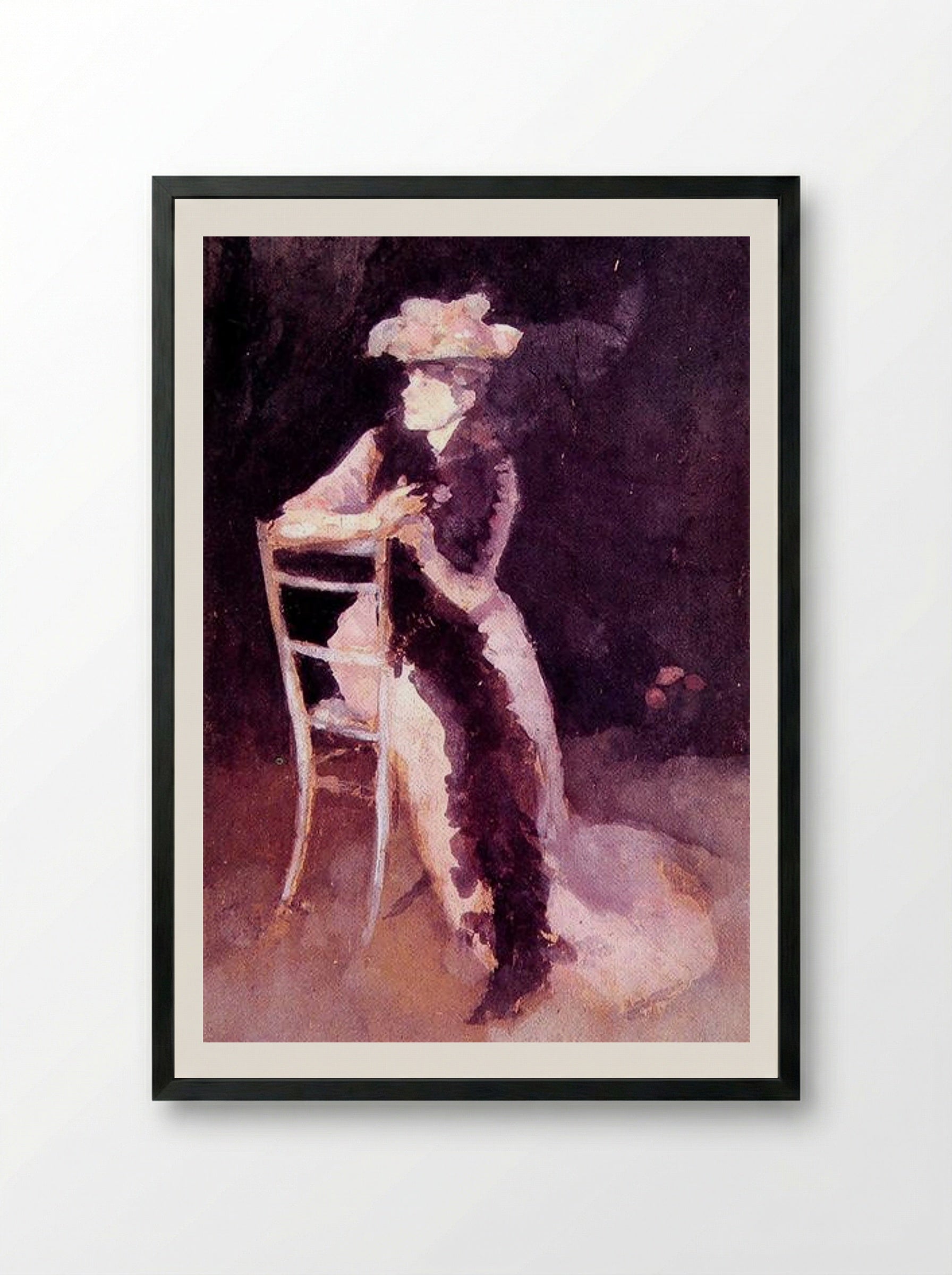 Rose and Silver: Portrait of Mrs Whibley - James McNeill Whistler - Framed Print Black