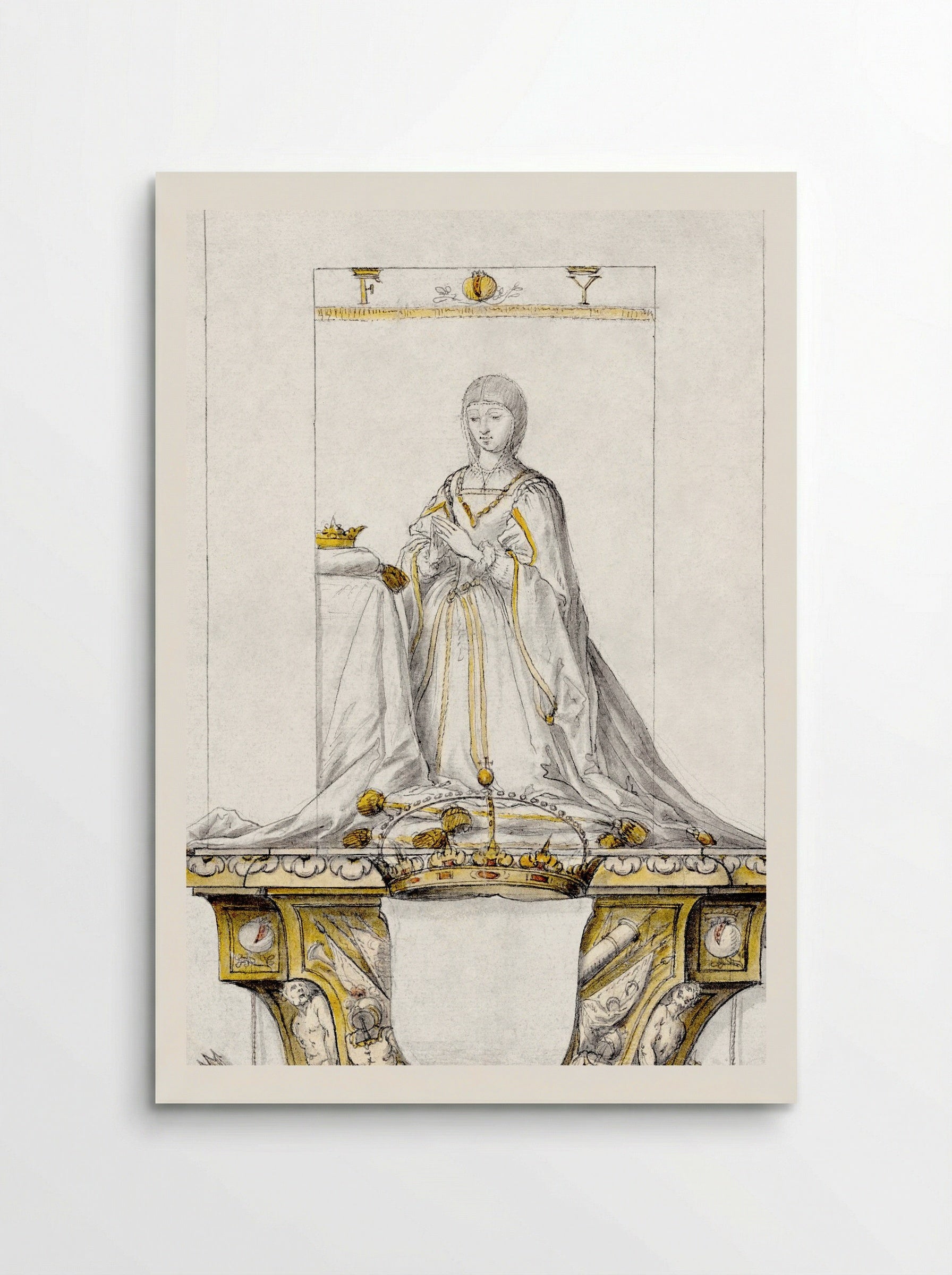 Study for a Statue of Queen Isabella - Pedro Mena y Medrano - Poster