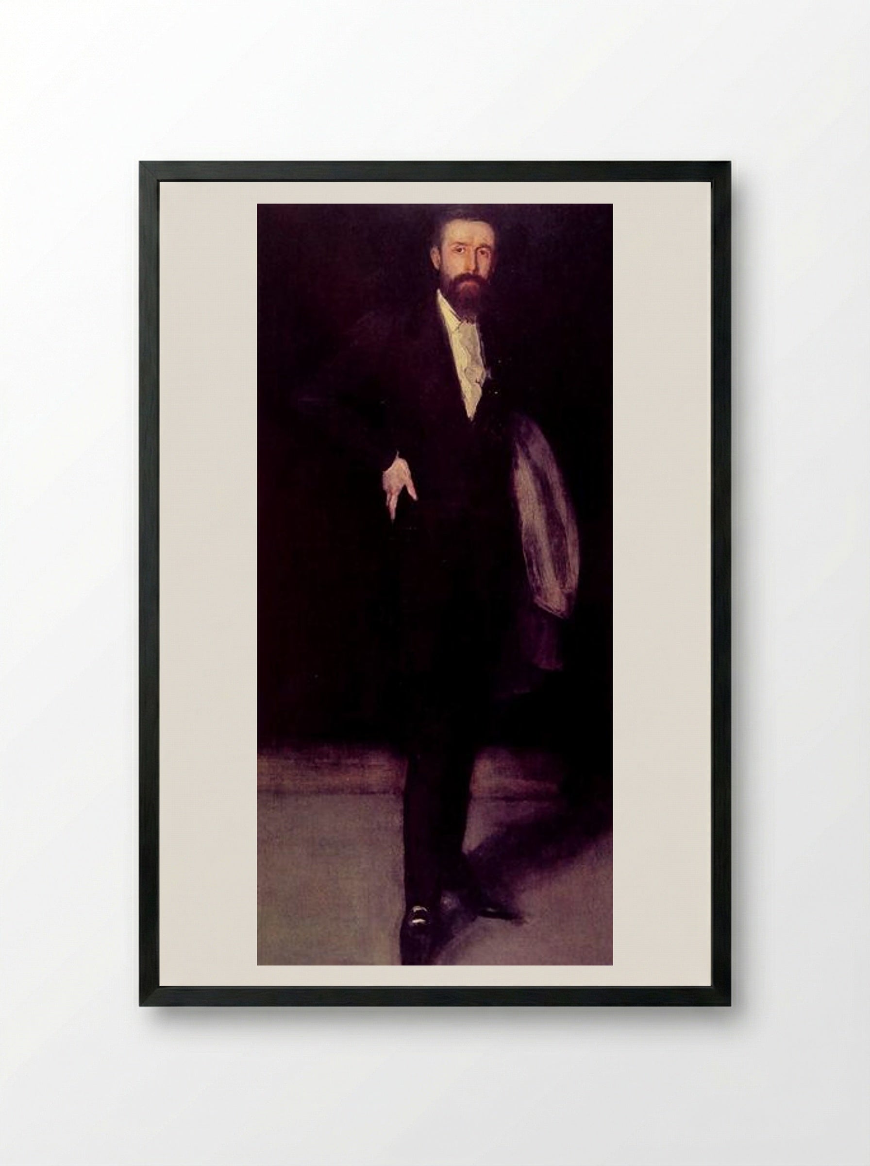 Arrangement in Black: Portrait of F.R. Leyland - James McNeill Whistler - Framed Print Black