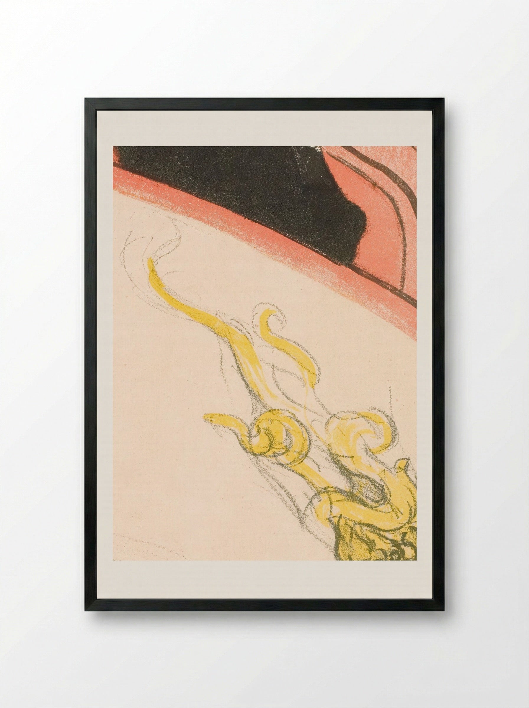 La Loge au Mascaron Doré - Henri de Toulouse-Lautrec - Framed Print Black