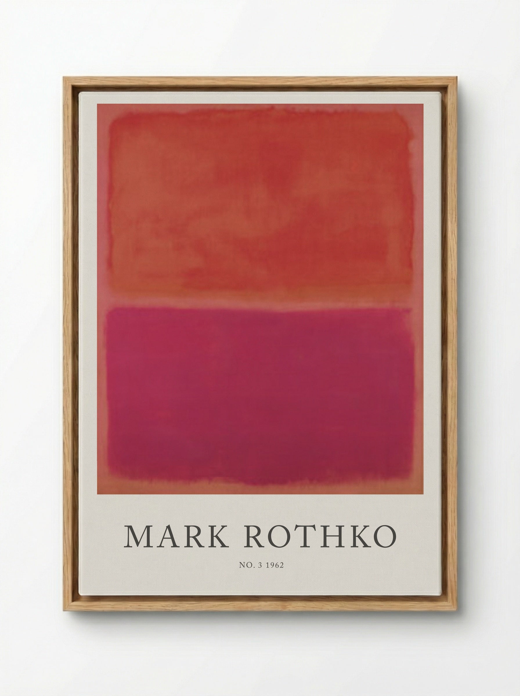 No. 3, 1962 - Mark Rothko - Framed Canvas Wood