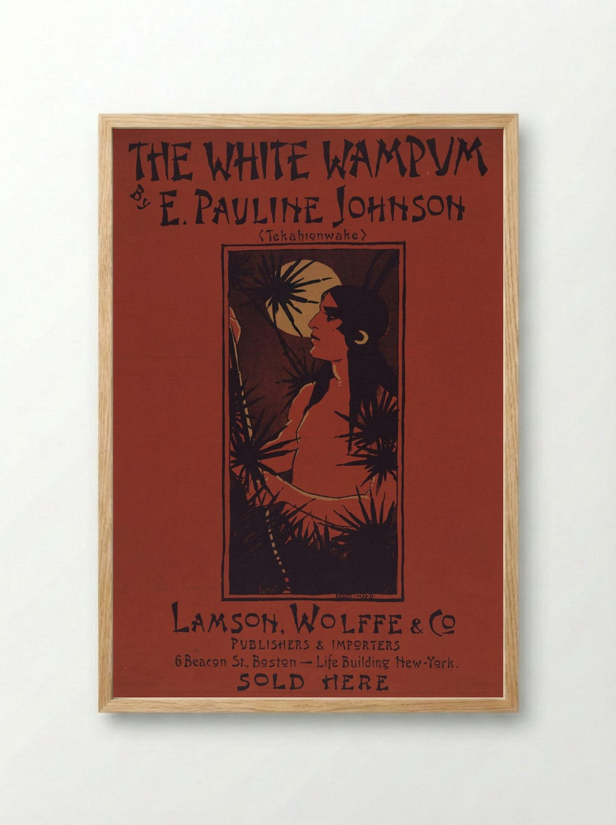 The White Wampum - E. Pauline Johnson - Framed Print Wood