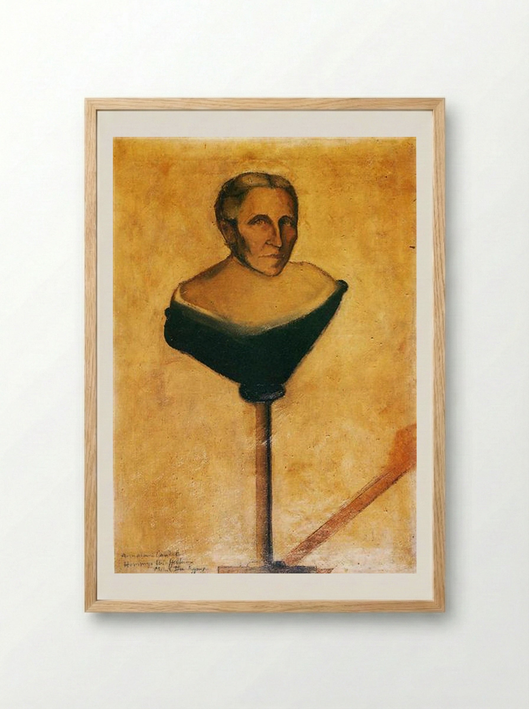 Portrait of Gustave Candel's Mother - Marcel Duchamp - Framed Print Wood