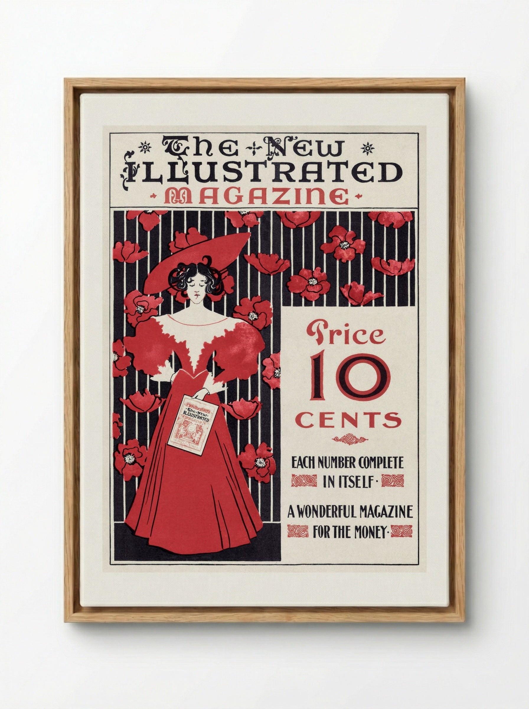 The New Illustrated Magazine (Cover Design) - Ethel Reed - Framed Canvas Wood