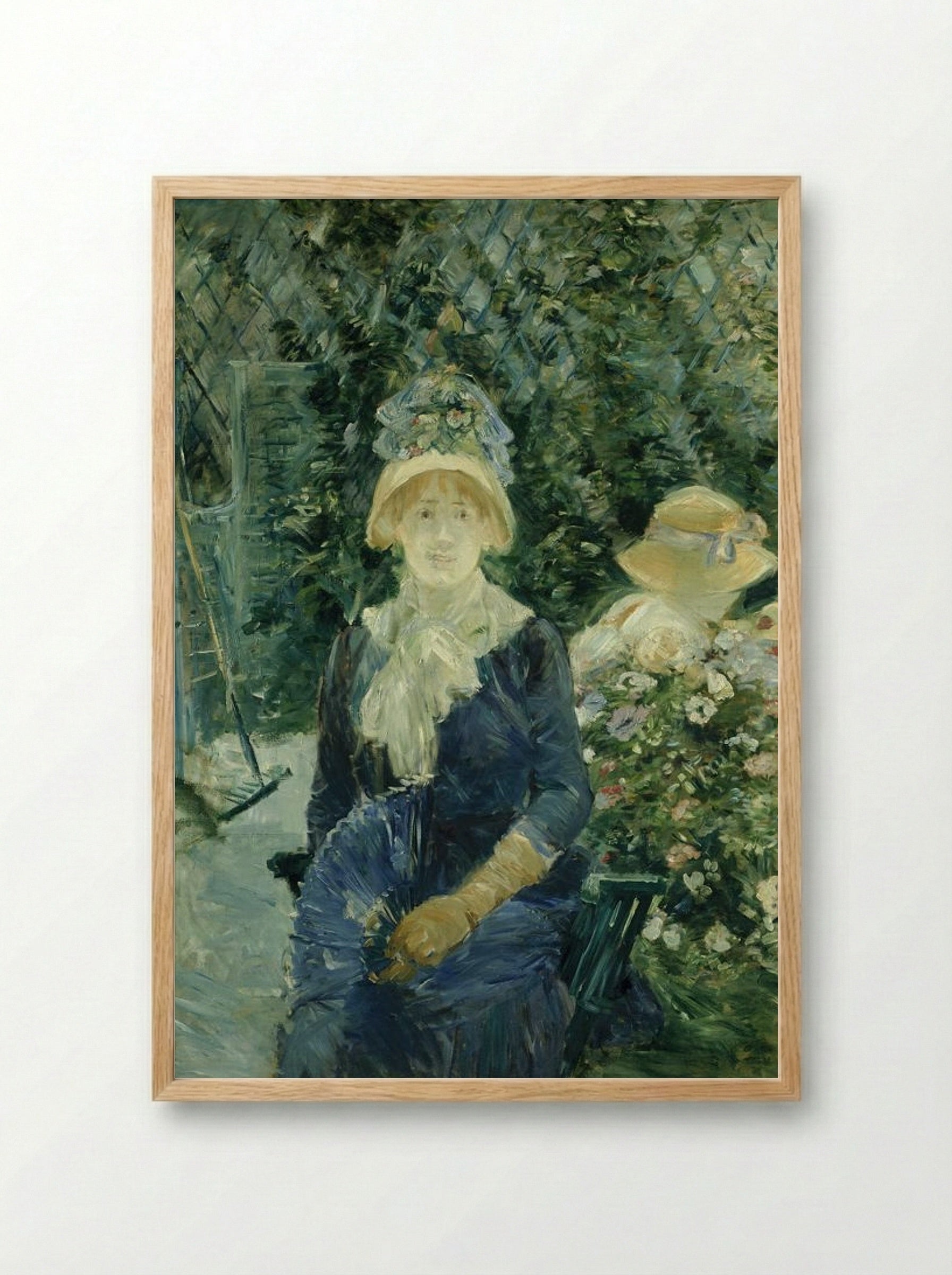 Woman in a Garden - Berthe Morisot - Framed Print Wood