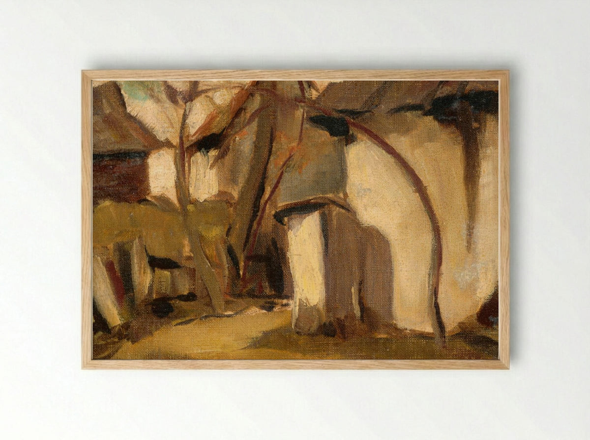 Village Yard - Zolo Palugyay - Framed Print Wood