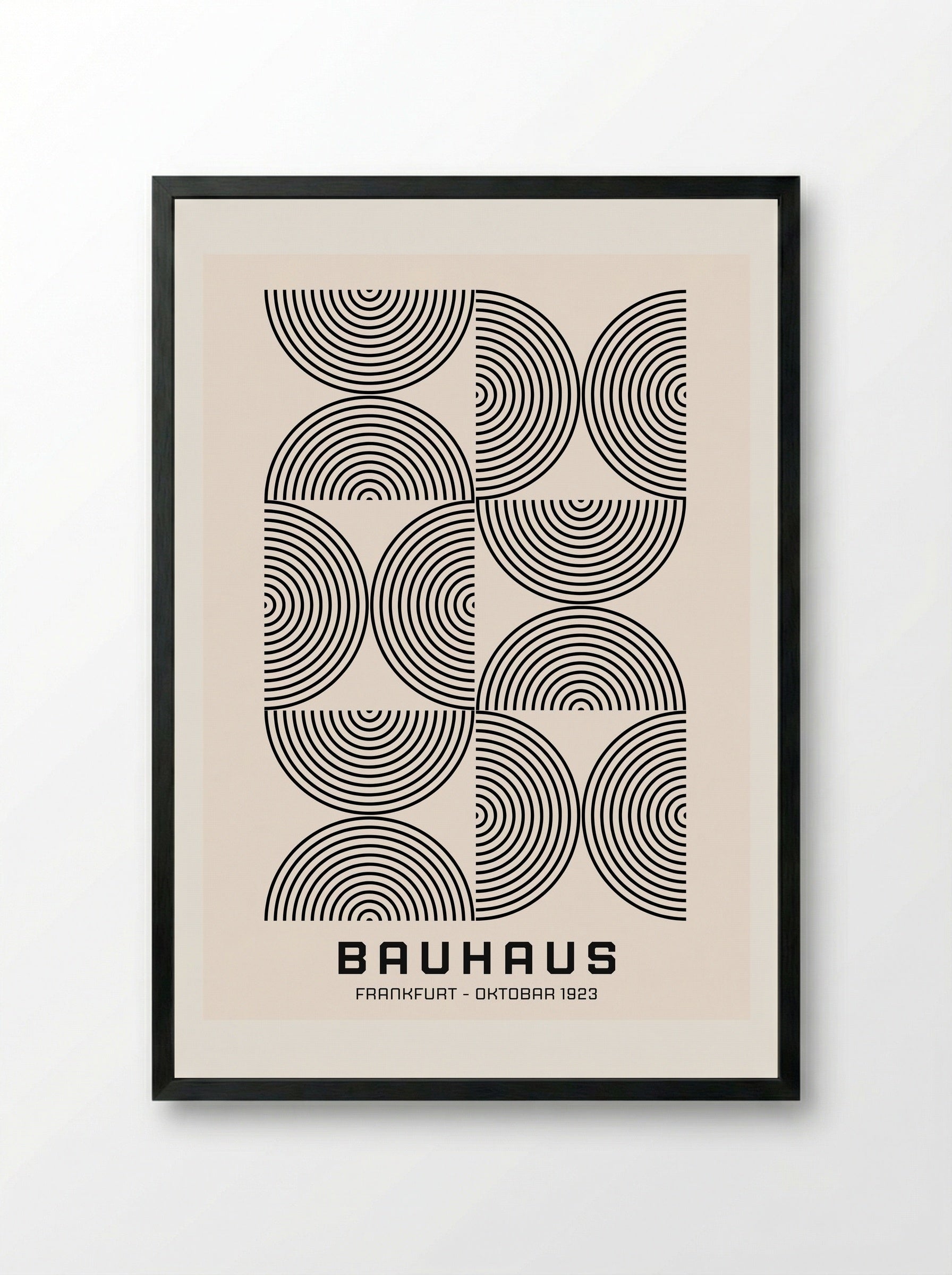 Bauhaus Optical Rings - Frankfurt Oktober 1923 - Framed Print Black