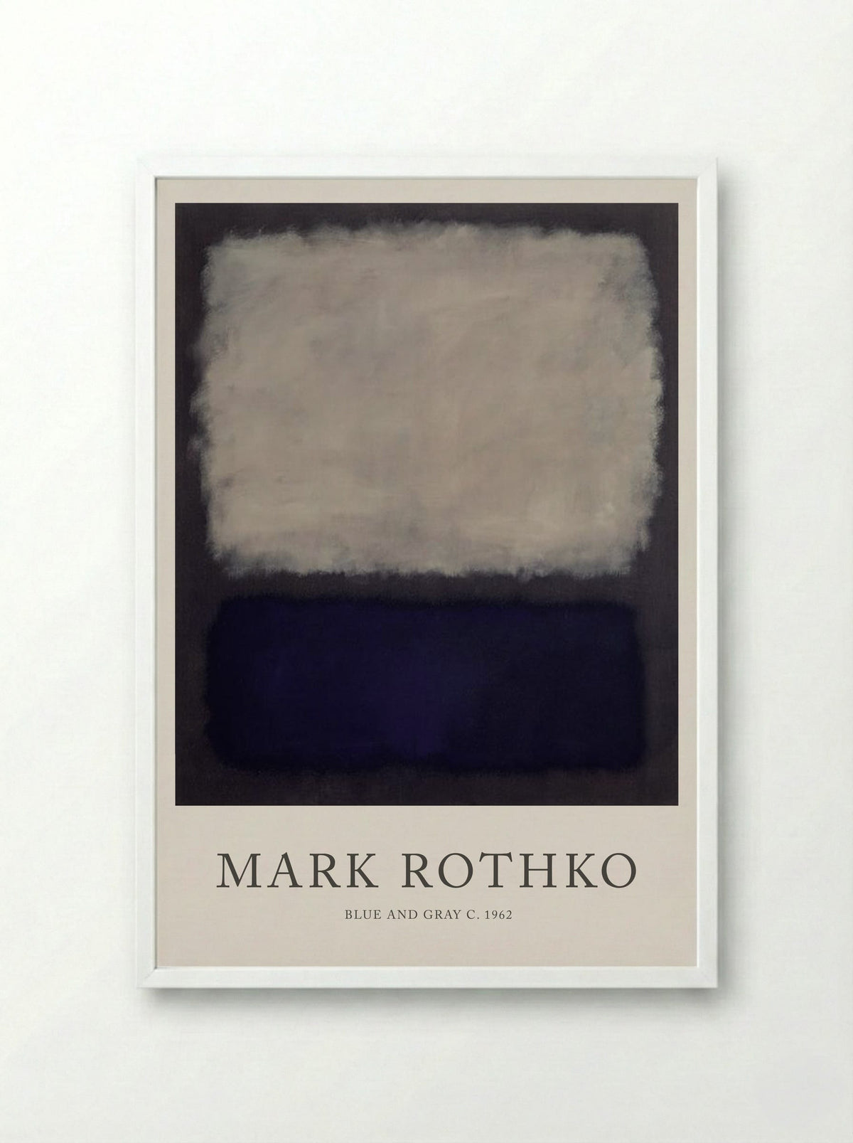Blue and Gray - Mark Rothko - Framed Print White