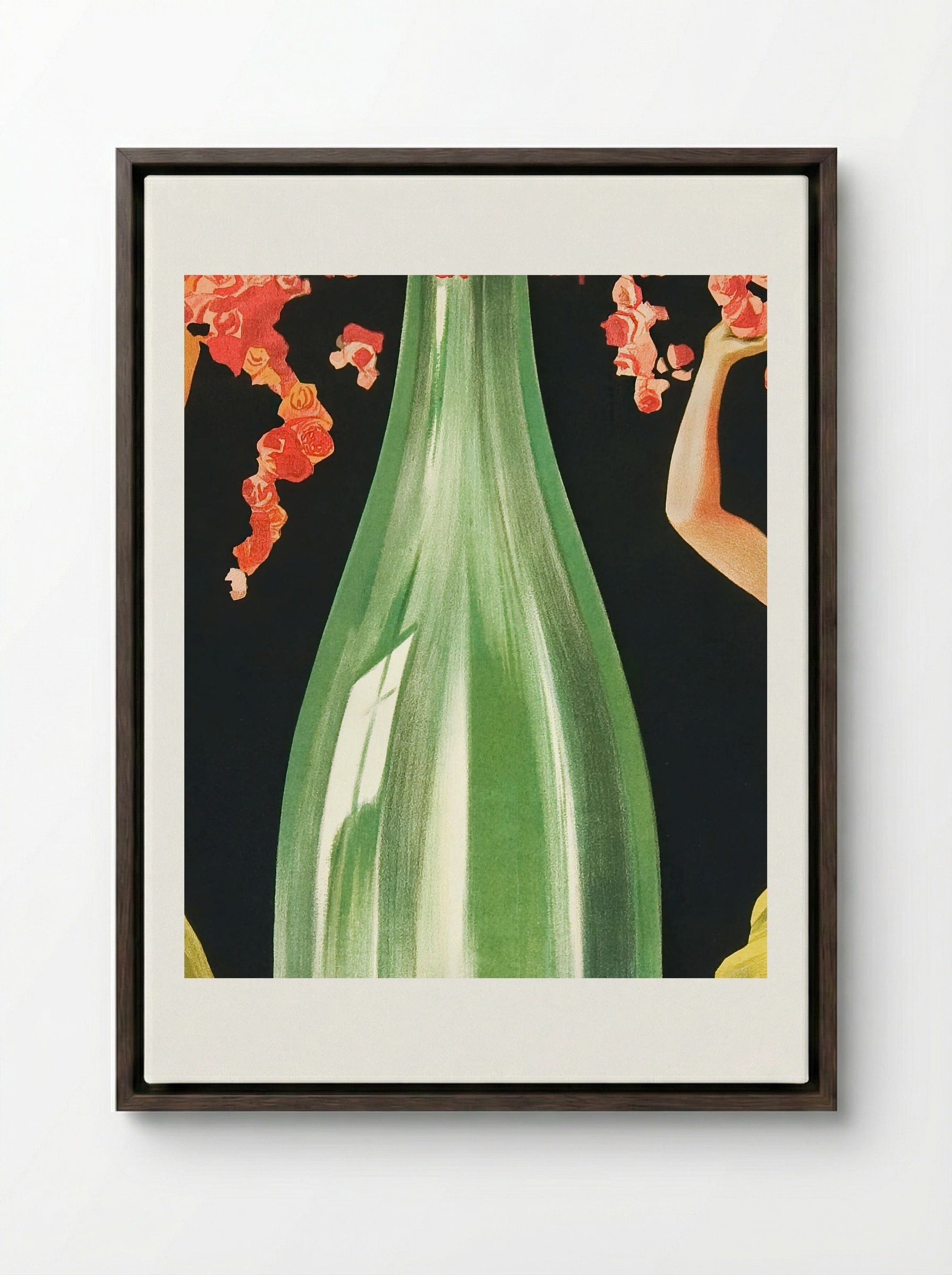 Drink Evian-Cachat - Leonetto Cappiello - Framed Canvas Dark Wood