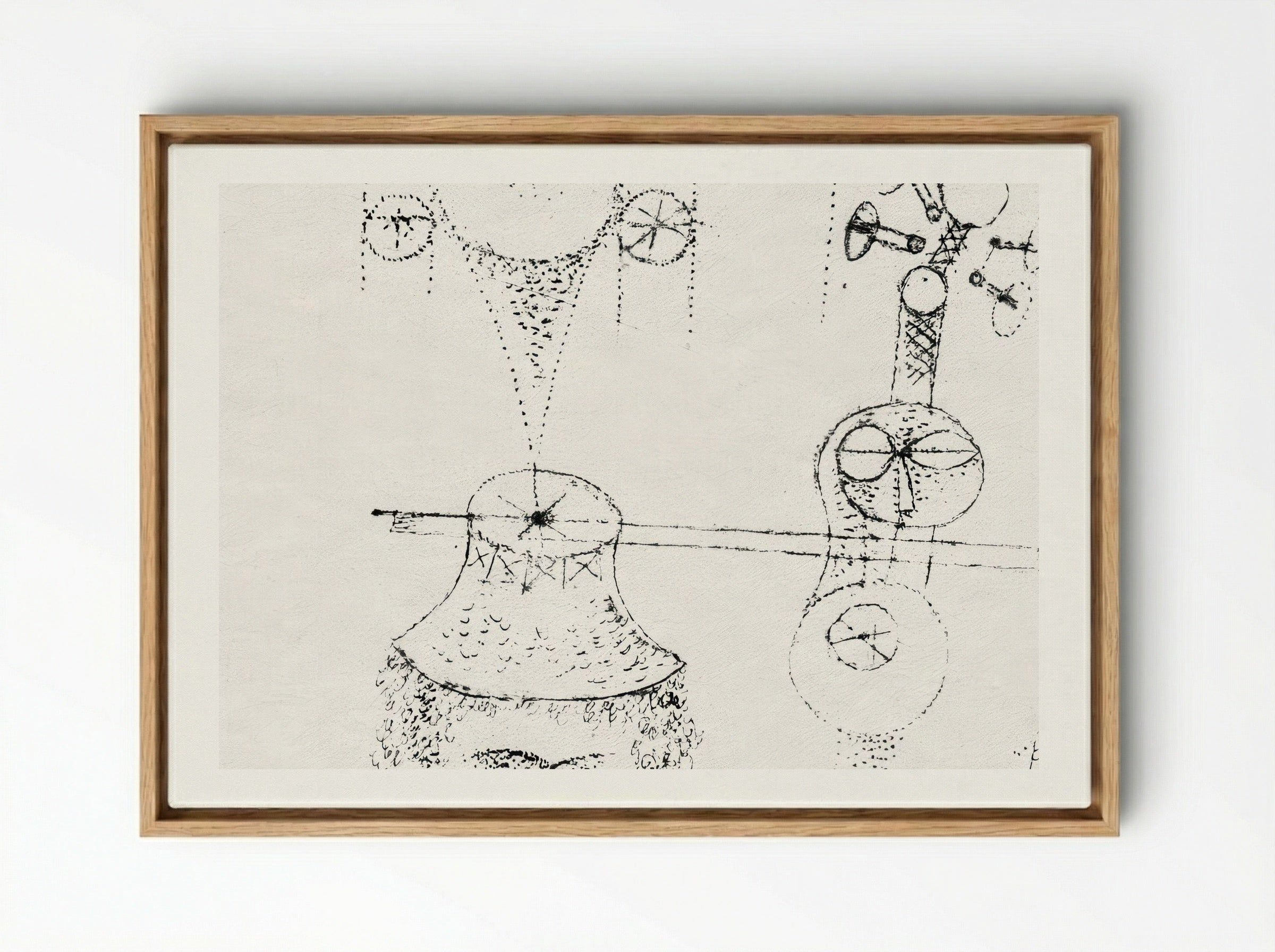In Memory of an All-Girl Band - Paul Klee - Framed Canvas Wood