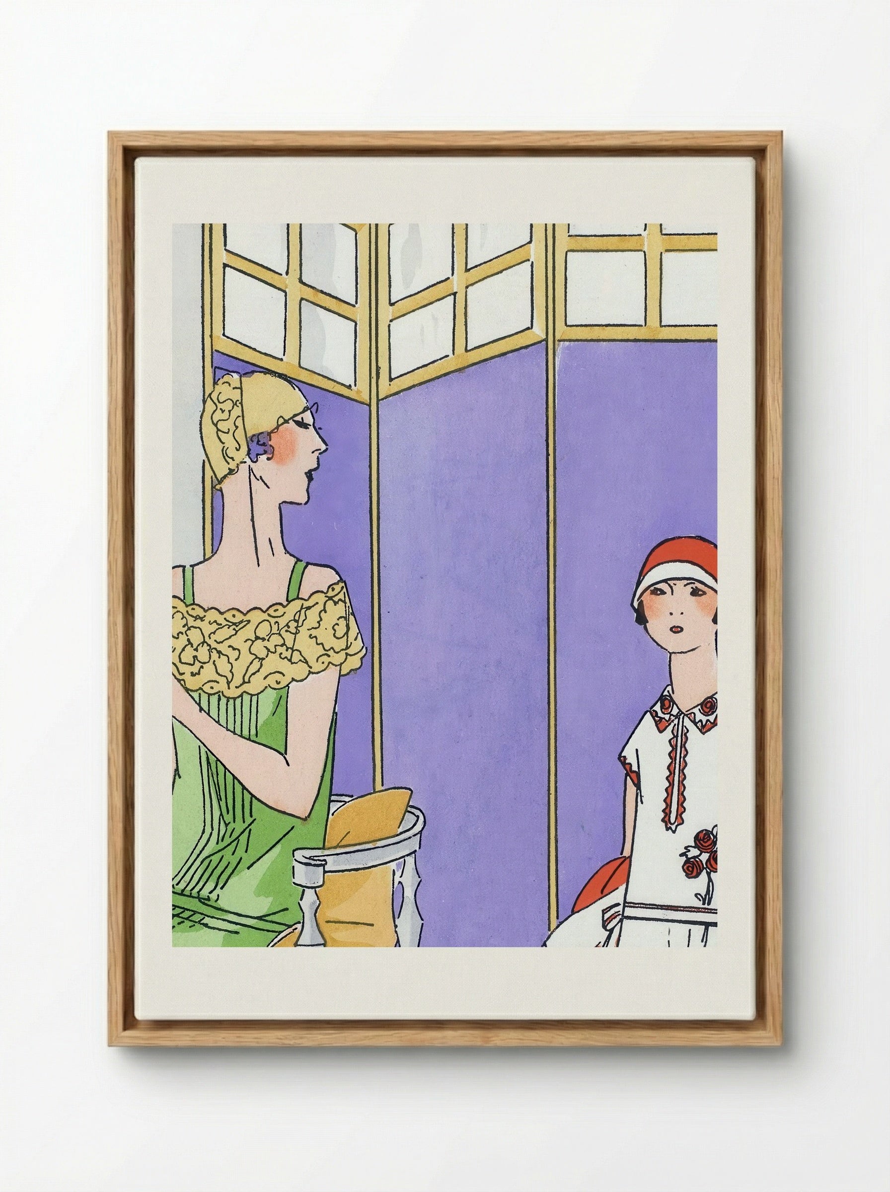 Woman at the Dressing Table - Maggy Rouff - Framed Canvas Wood