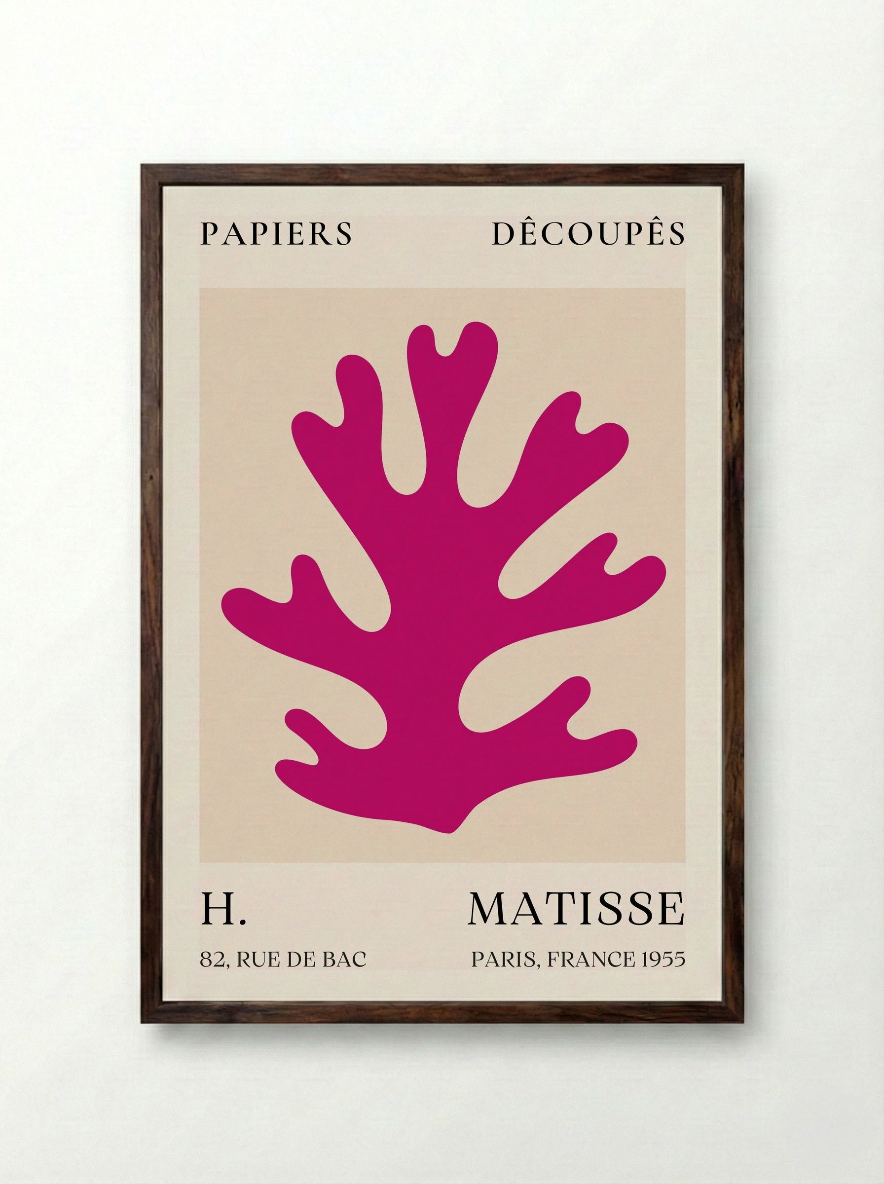 Abstract Composition No. 19 - Henri Matisse - Framed Print Dark Wood