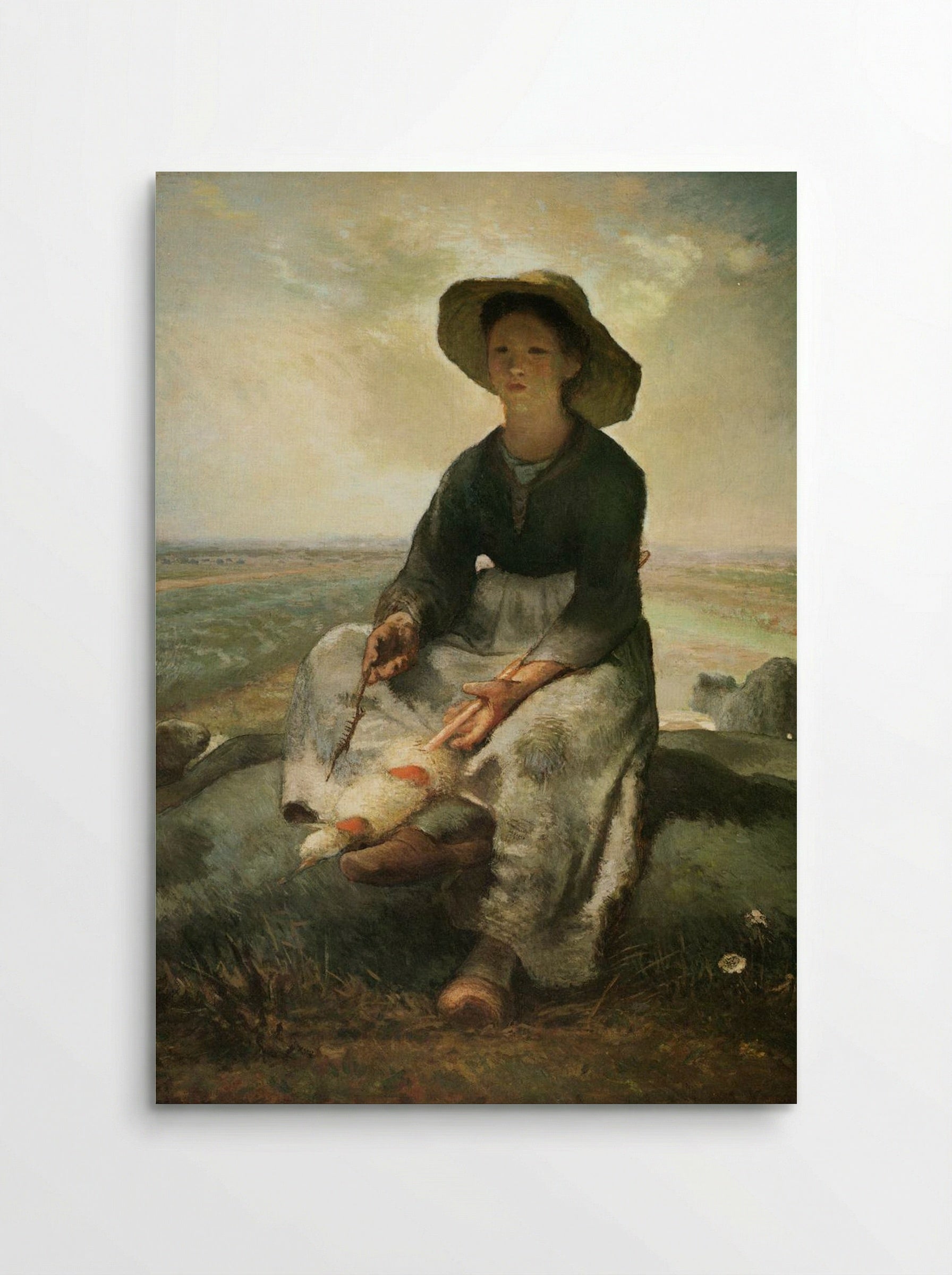 The Young Shepherdess - Jean-François Millet - Poster