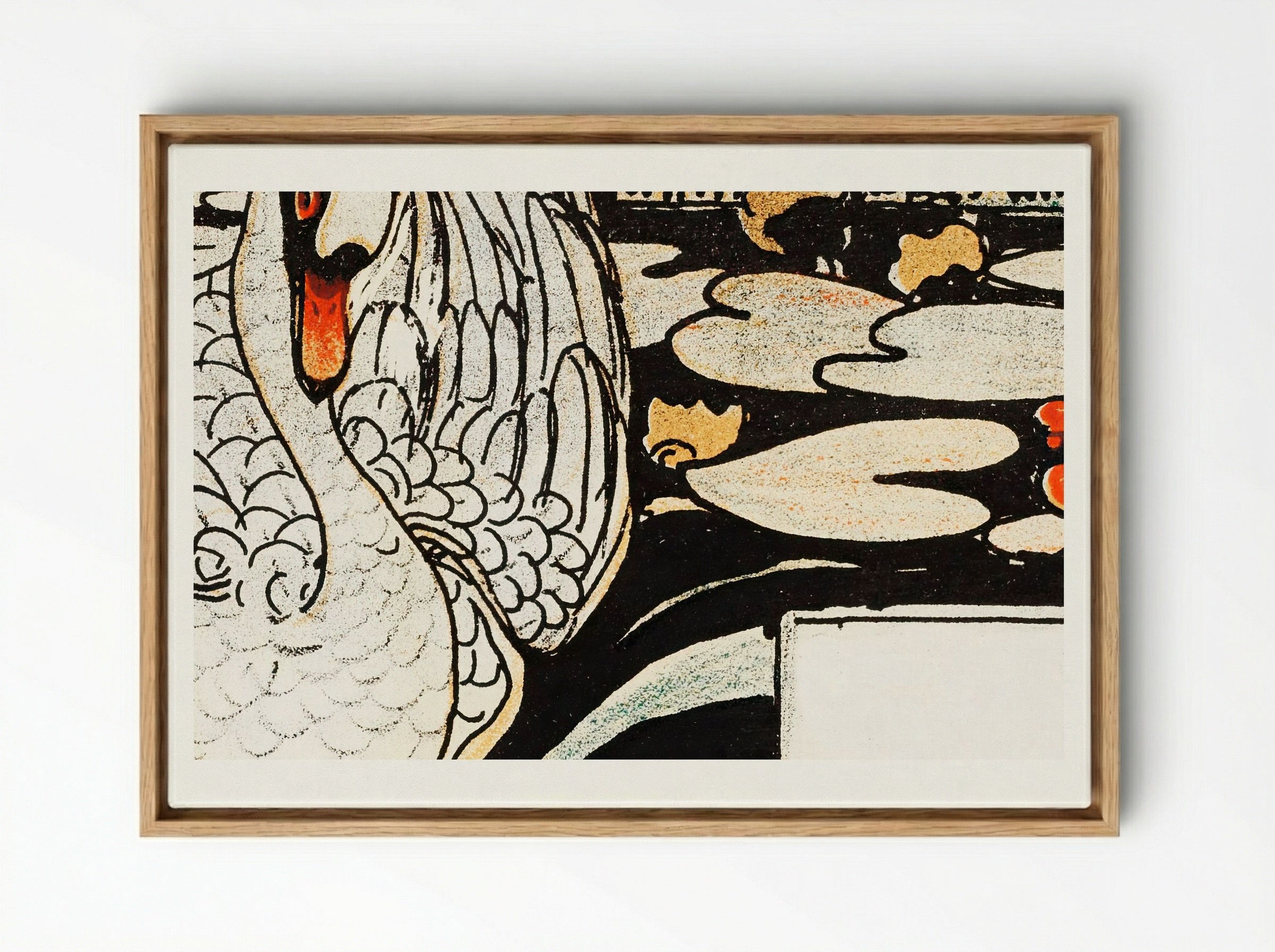 Het leelijke jonge eendje (The Ugly Duckling) - Theo van Hoytema - Framed Canvas Wood