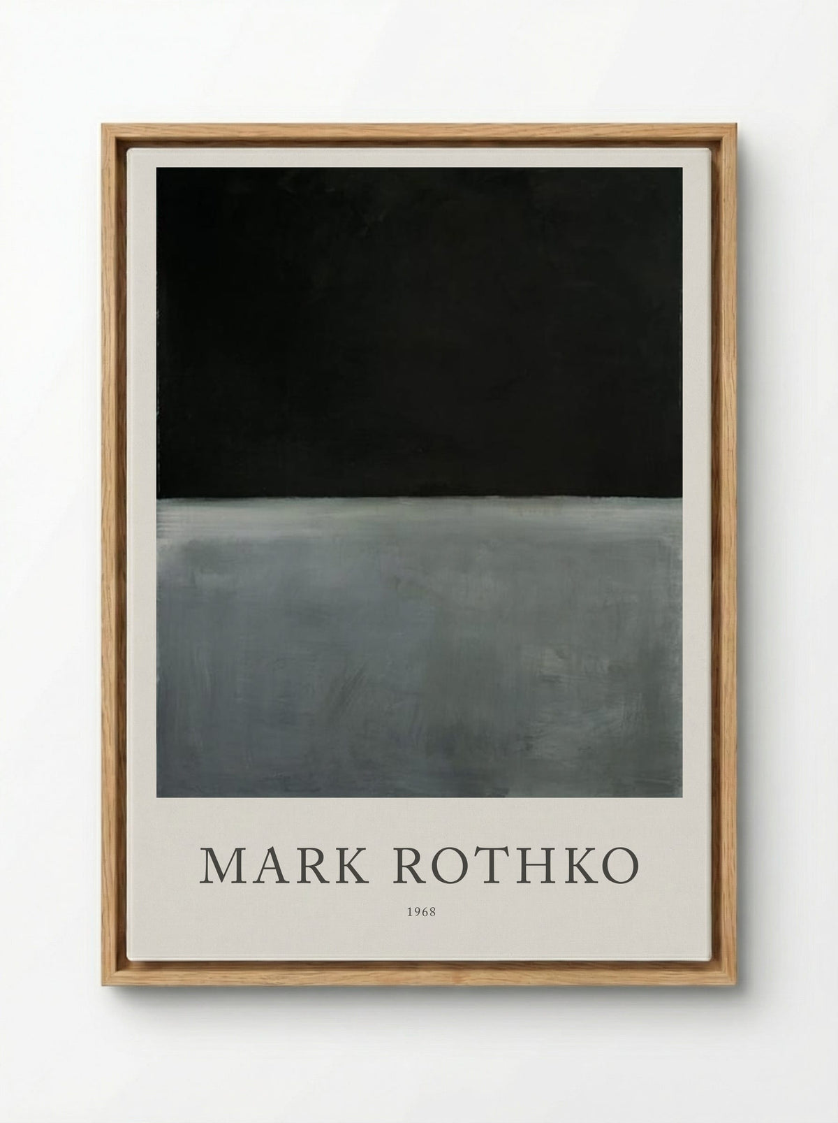 Untitled (Black and Grey) - Mark Rothko - Framed Canvas Wood