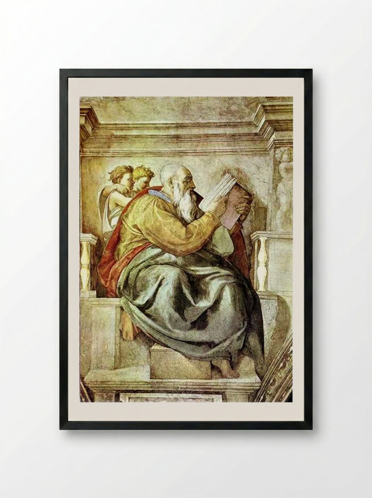 The Prophet Zechariah - Michelangelo - Framed Print Black