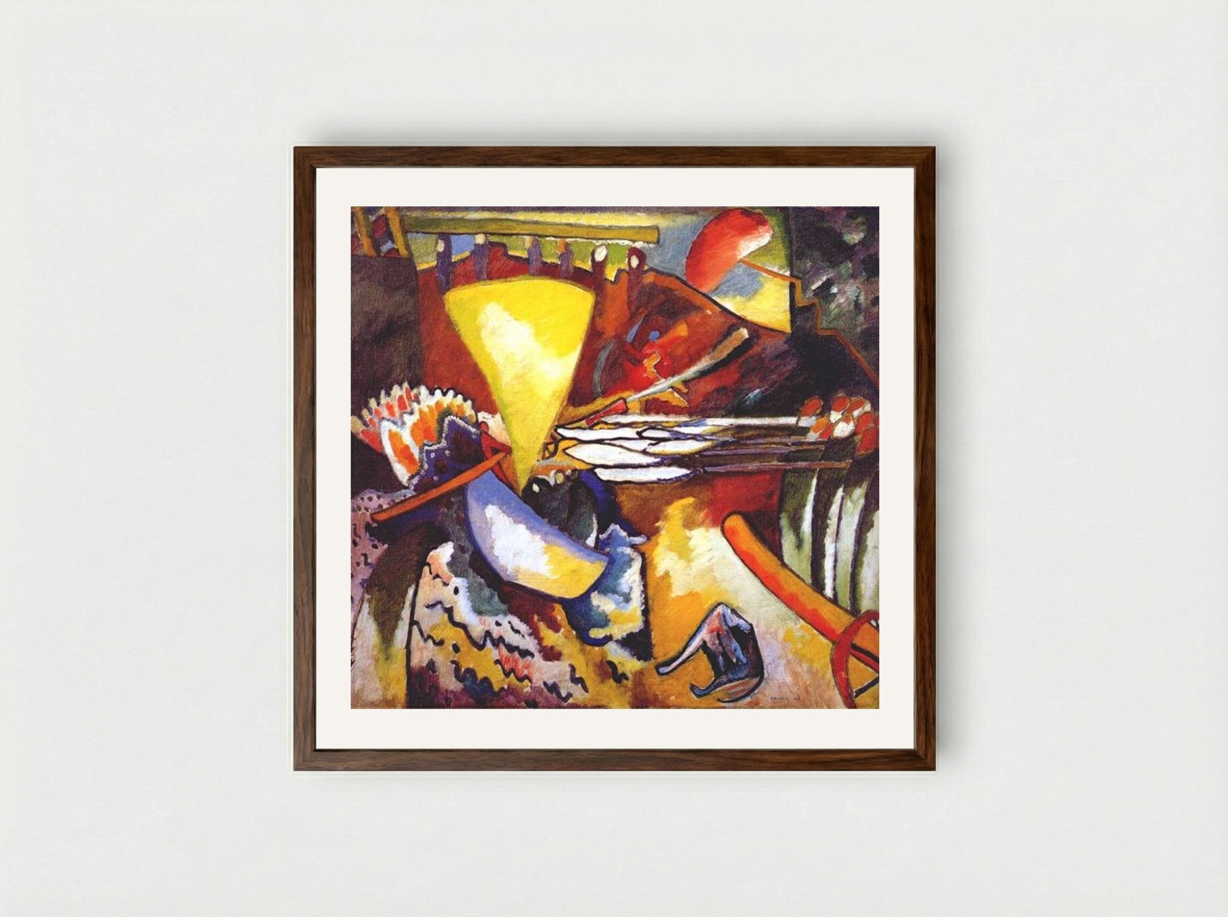 Improvisation 11 - Wassily Kandinsky - Framed Print Dark Wood
