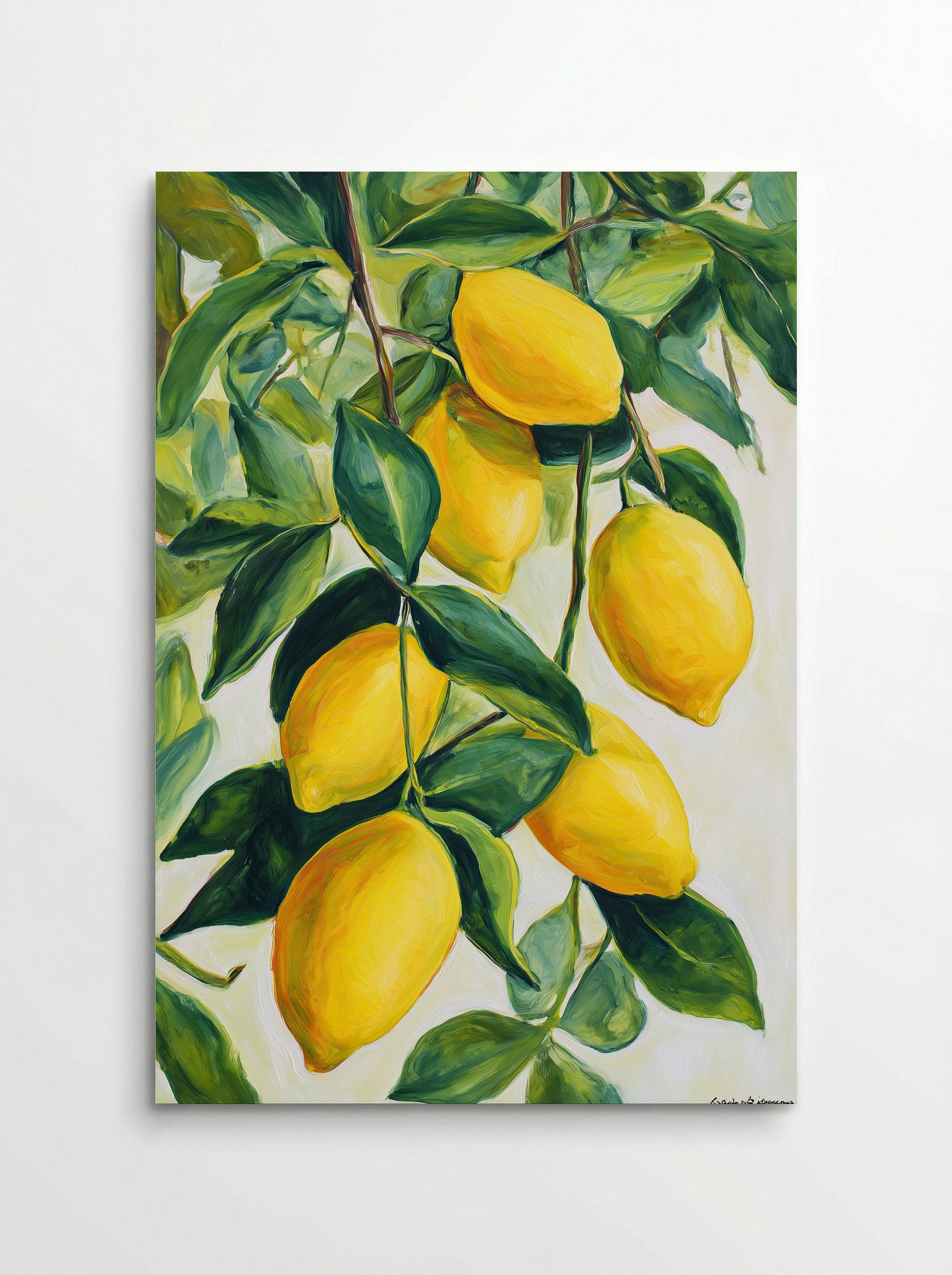 Lemon Orchard – Mediterranean Botanical Art Print - Poster