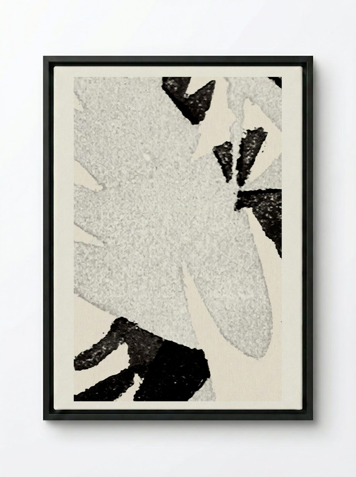 Abstract Composition (Black and White) - Franz Marc - Framed Canvas Black