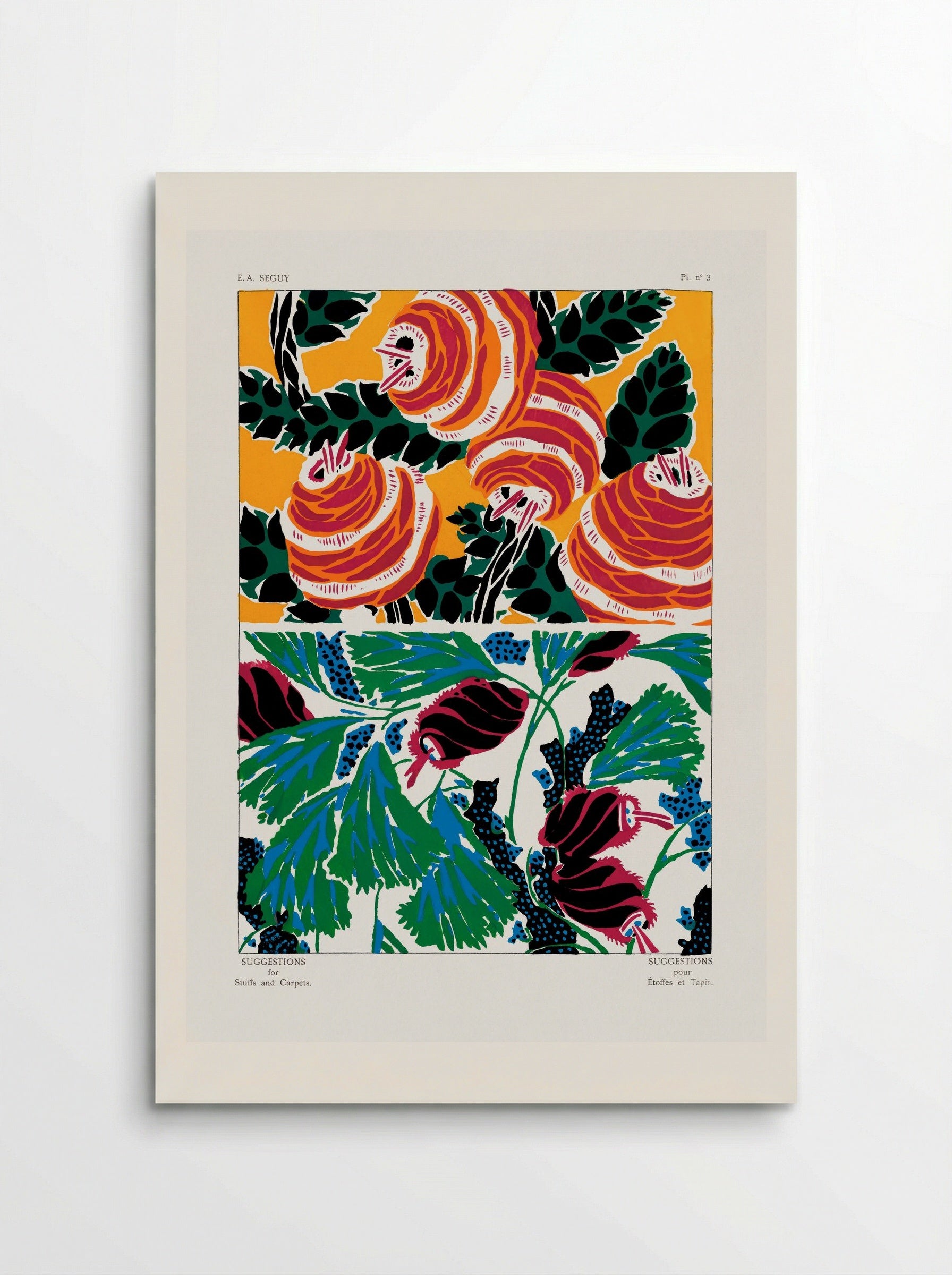 Suggestions pour Étoffes et Tapis, Plate No. 3 - Émile-Allain Séguy - Poster