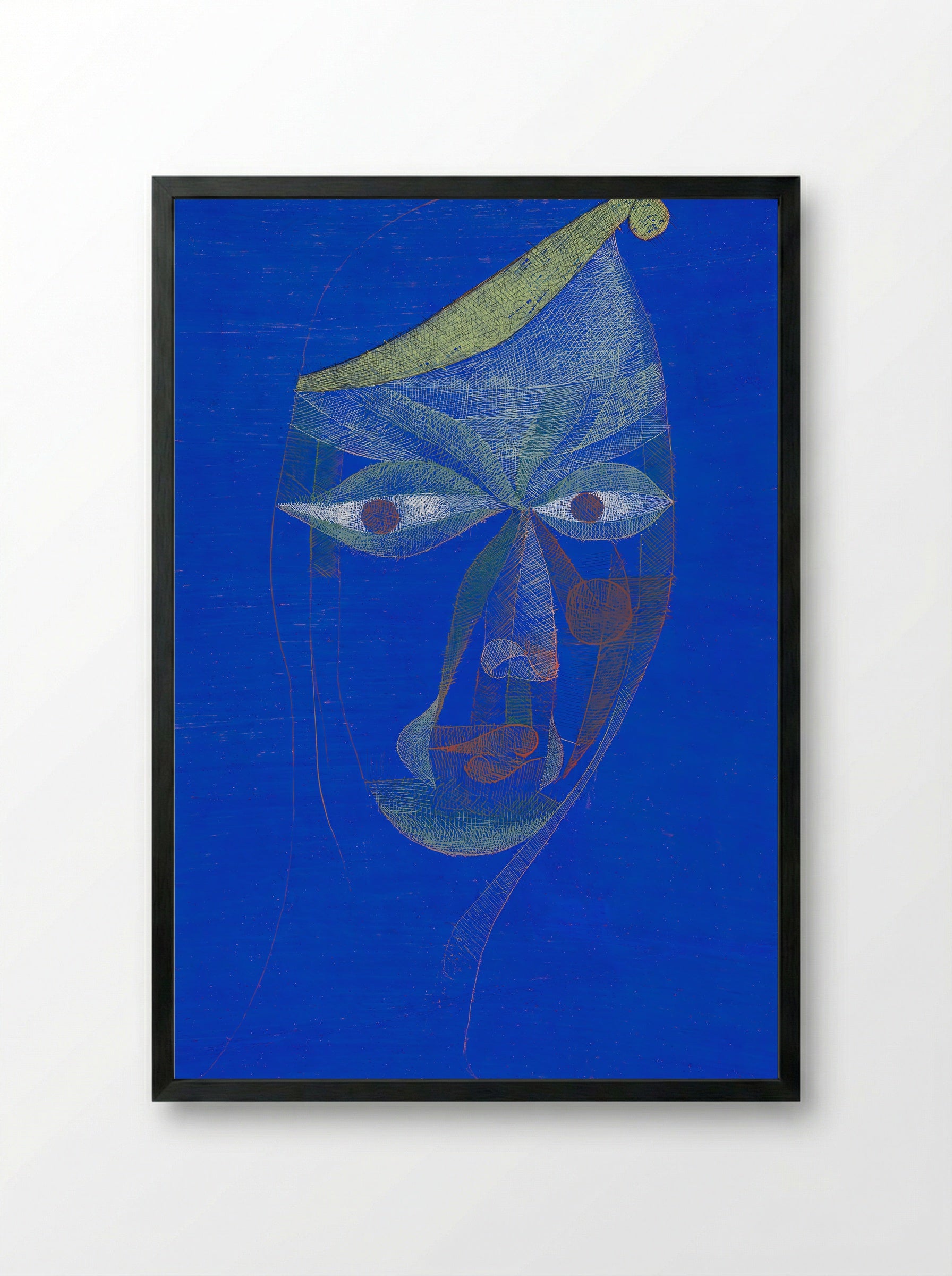 Portrait of an Oriental - Paul Klee - Framed Print Black