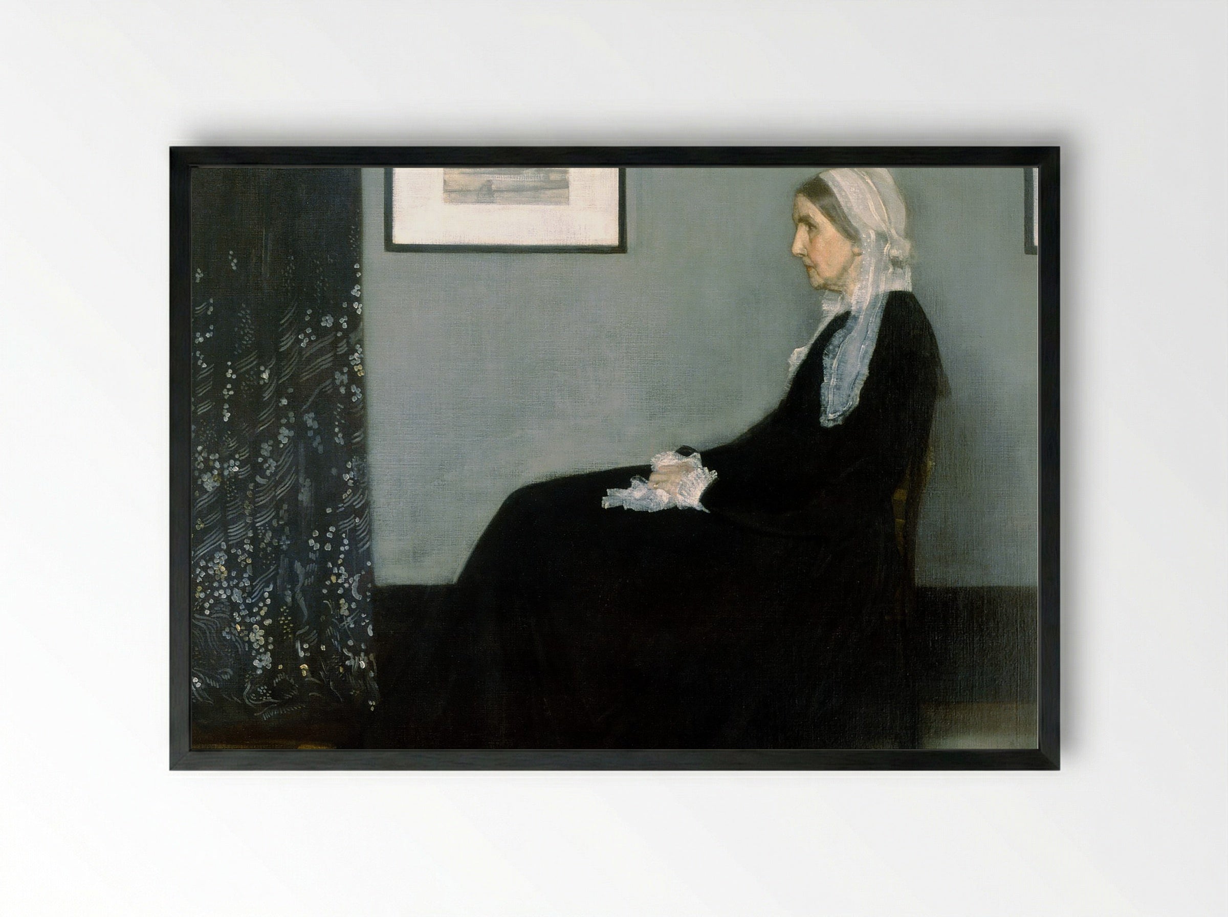 Arrangement in Grey and Black No.1, Portrait of the Artist's Mother - James McNeill Whistler - Framed Print Black