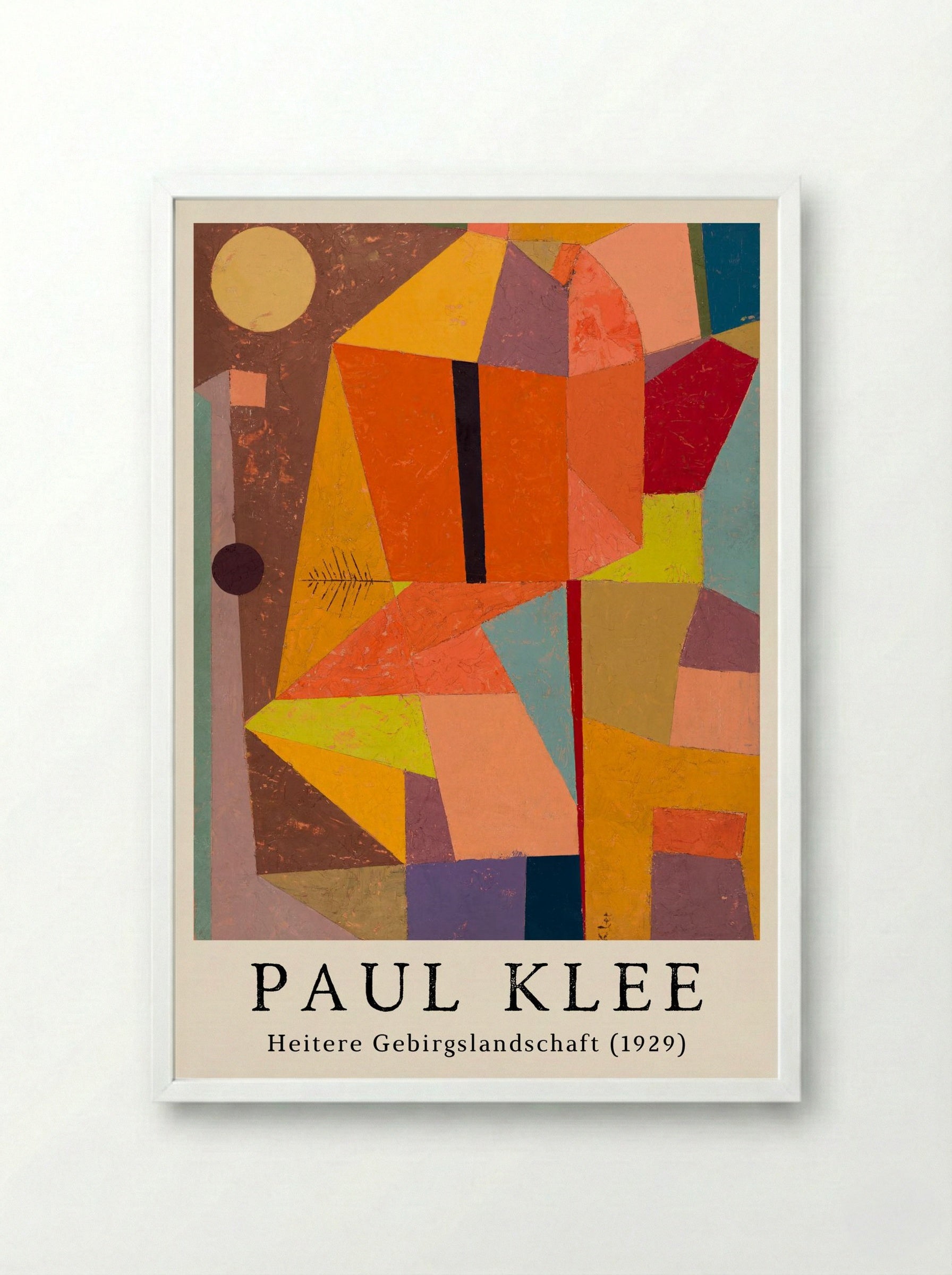 Heitere Gebirgslandschaft - Paul Klee - Framed Print White