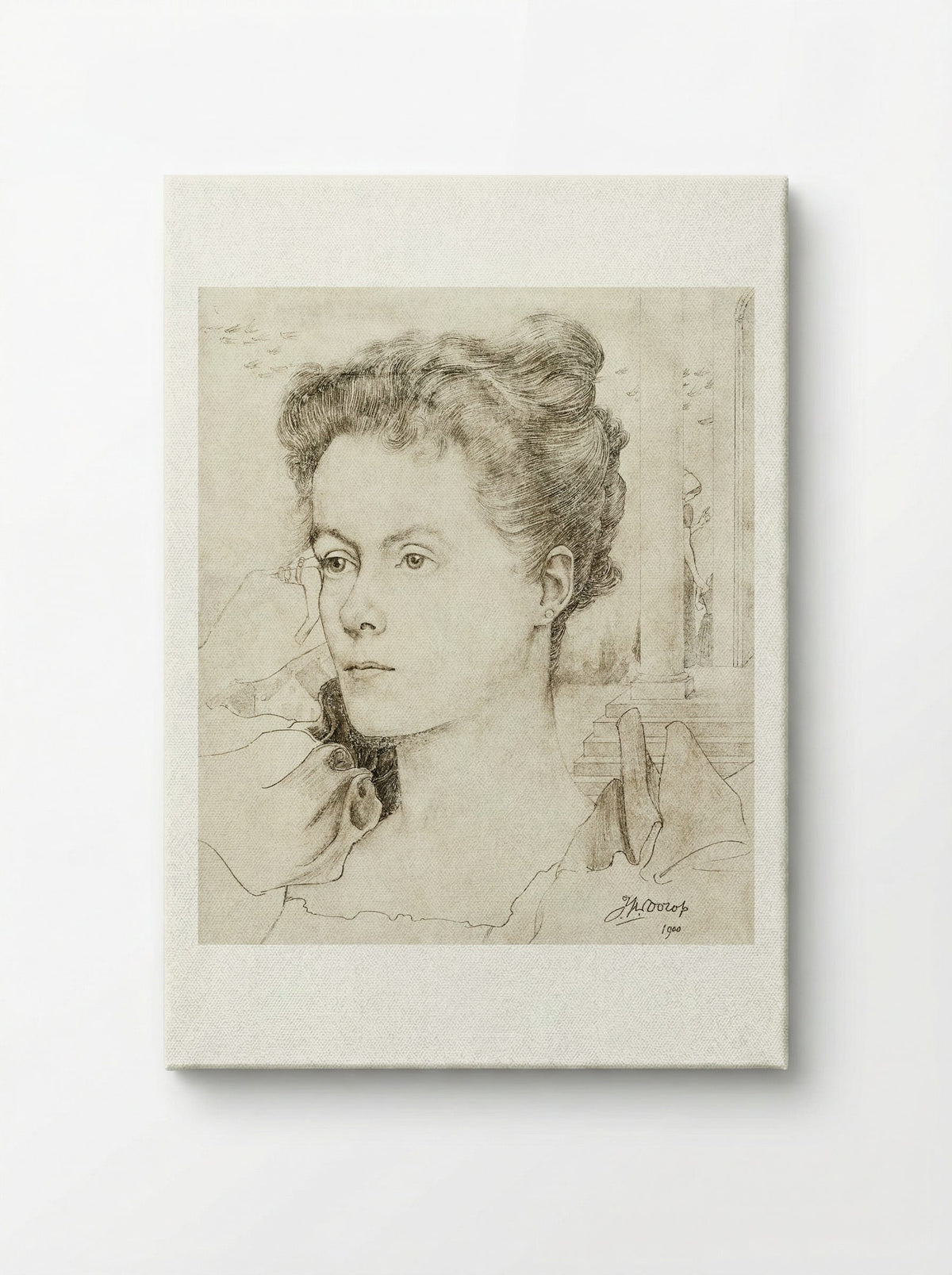 Portrait of Annie Hall or Janet Hall - Jan Toorop - Canvas